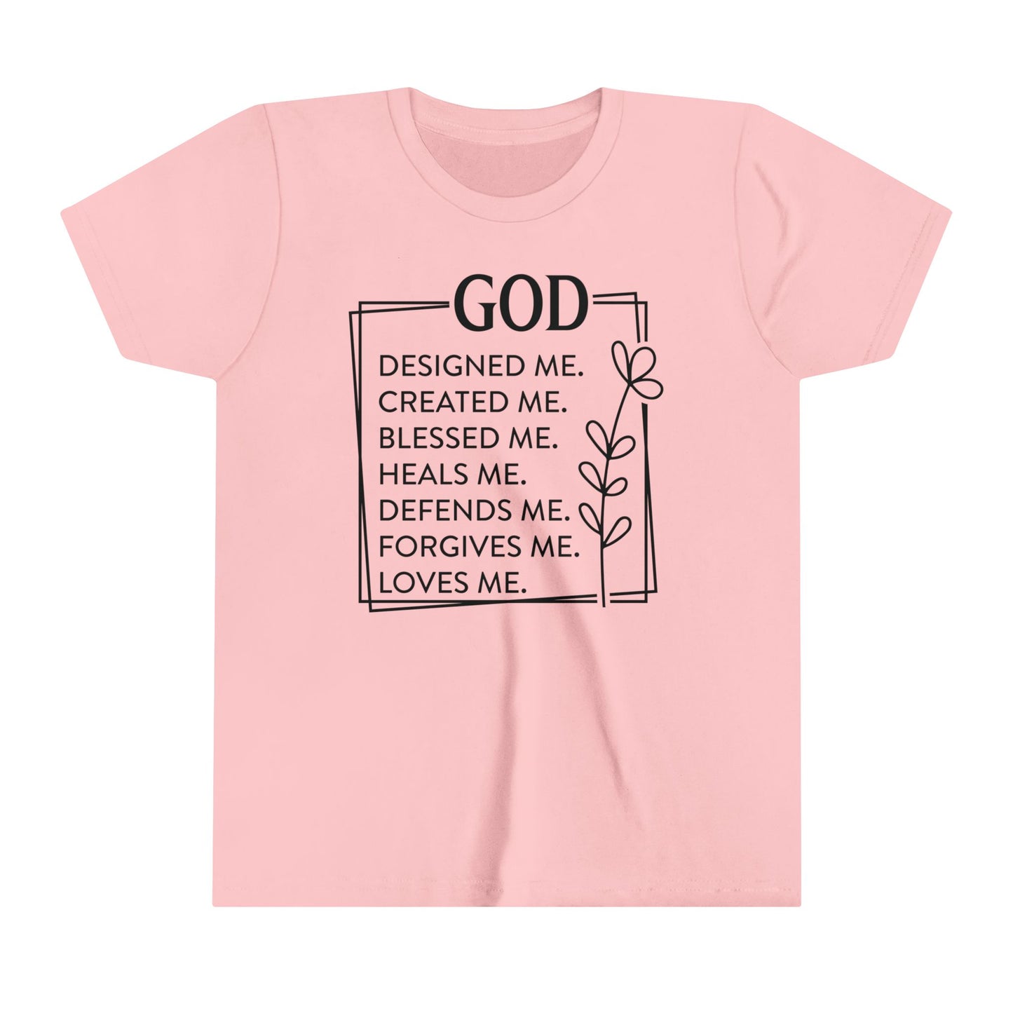 God Created Me Youth Short Sleeve Tee