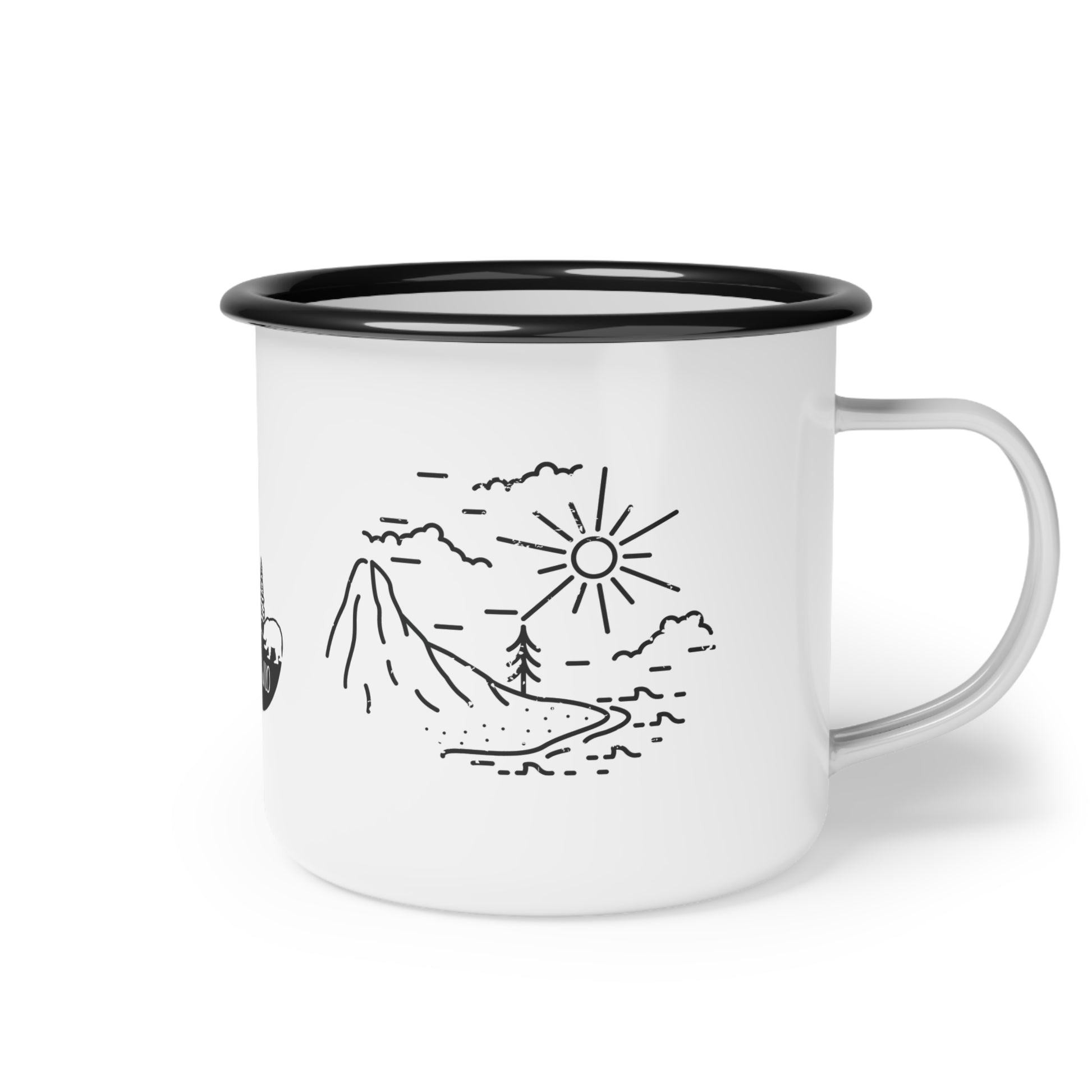 Camping Mountains Stay Wild Enamel Camp Coffee Cup 12oz