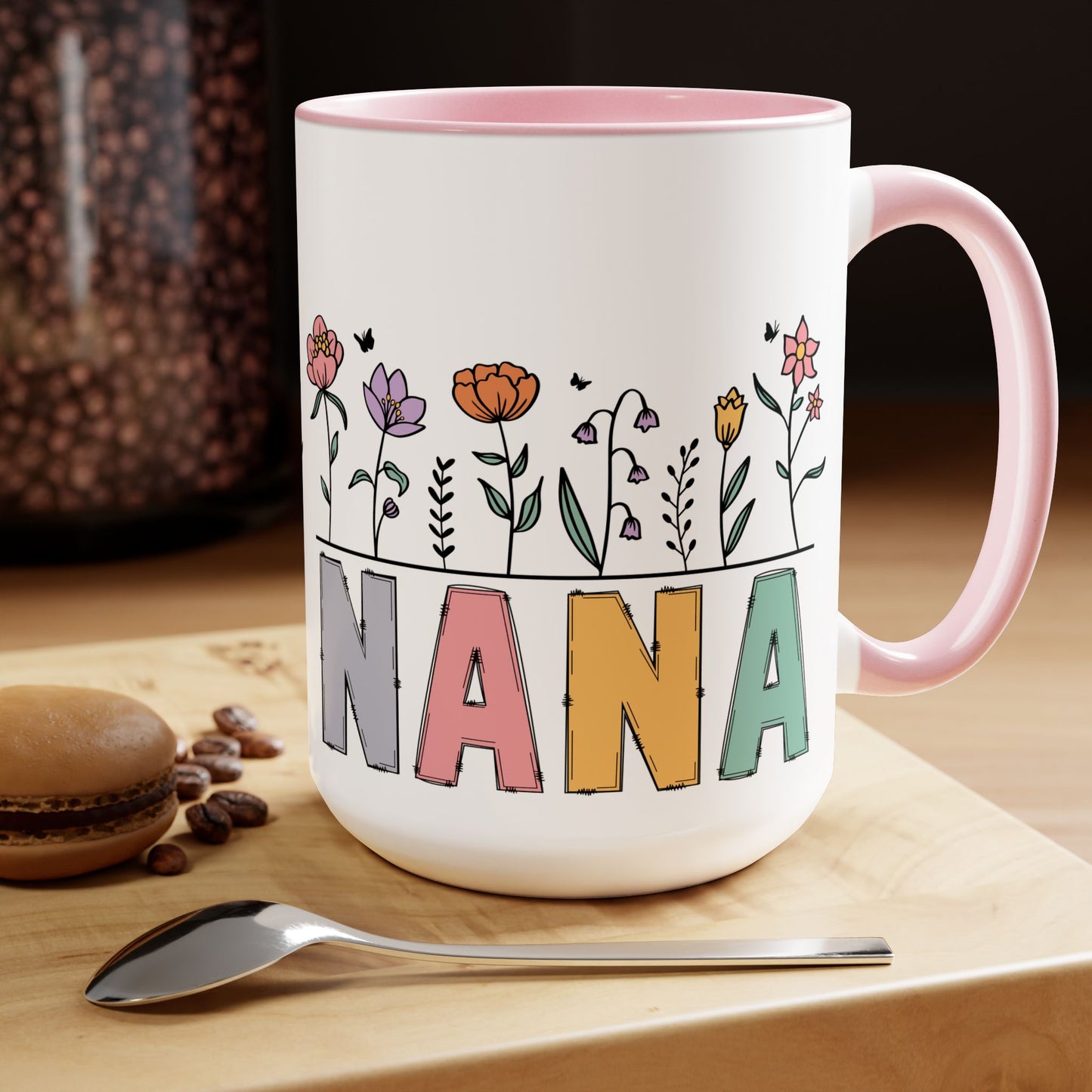 Nana Large Two-Tone Coffee Mugs, 15oz