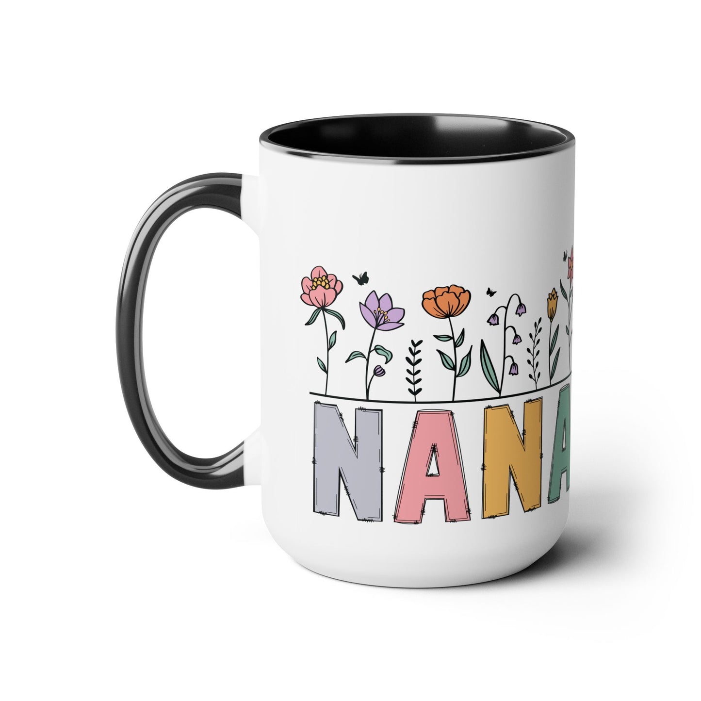 Nana Large Two-Tone Coffee Mugs, 15oz