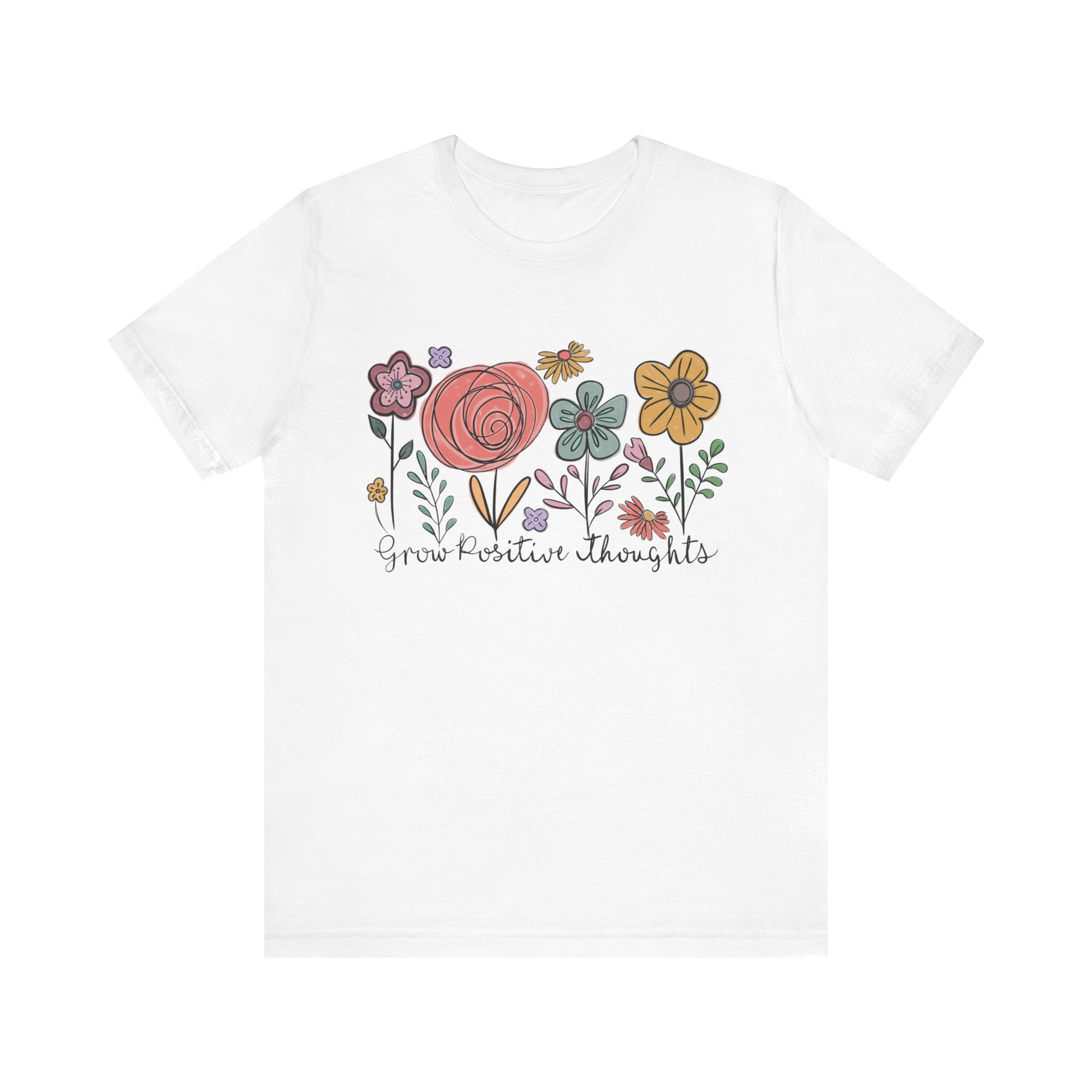 Grow Positive Thoughts Floral T-Shirt