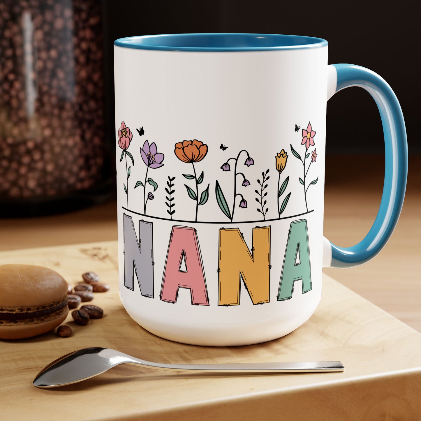 Nana Large Two-Tone Coffee Mugs, 15oz