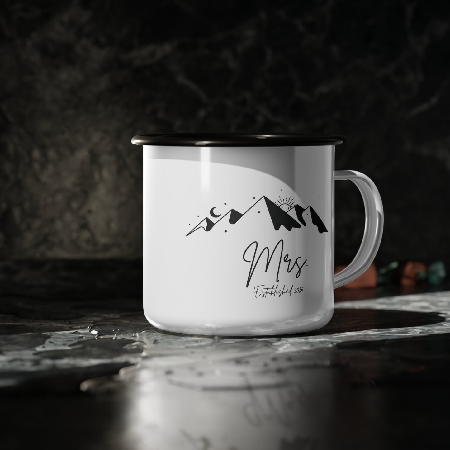 Mrs. Est. 2024 Mountains Camp Coffee Mugs 