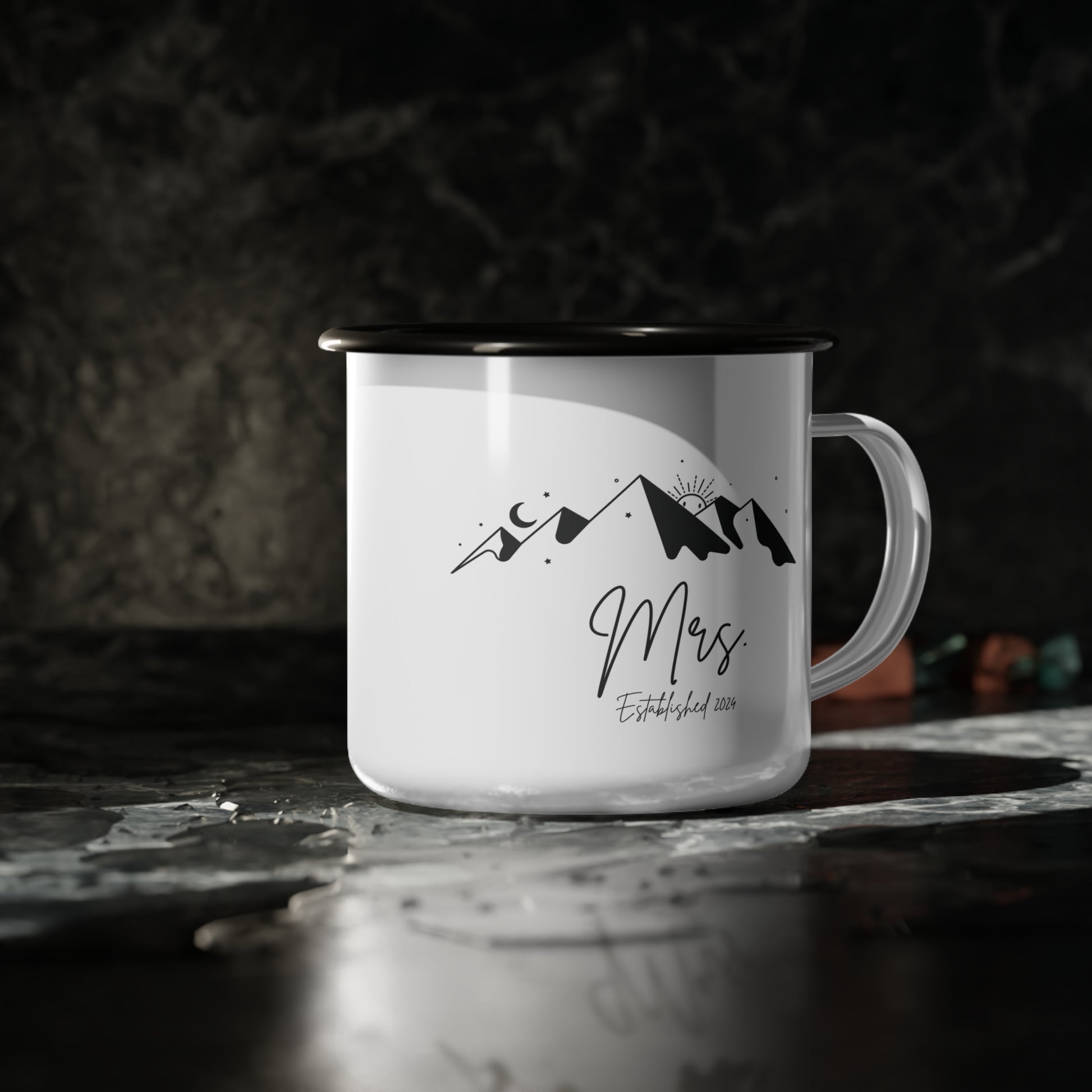 Mrs. Est. 2024 Mountains Camp Coffee Mugs 