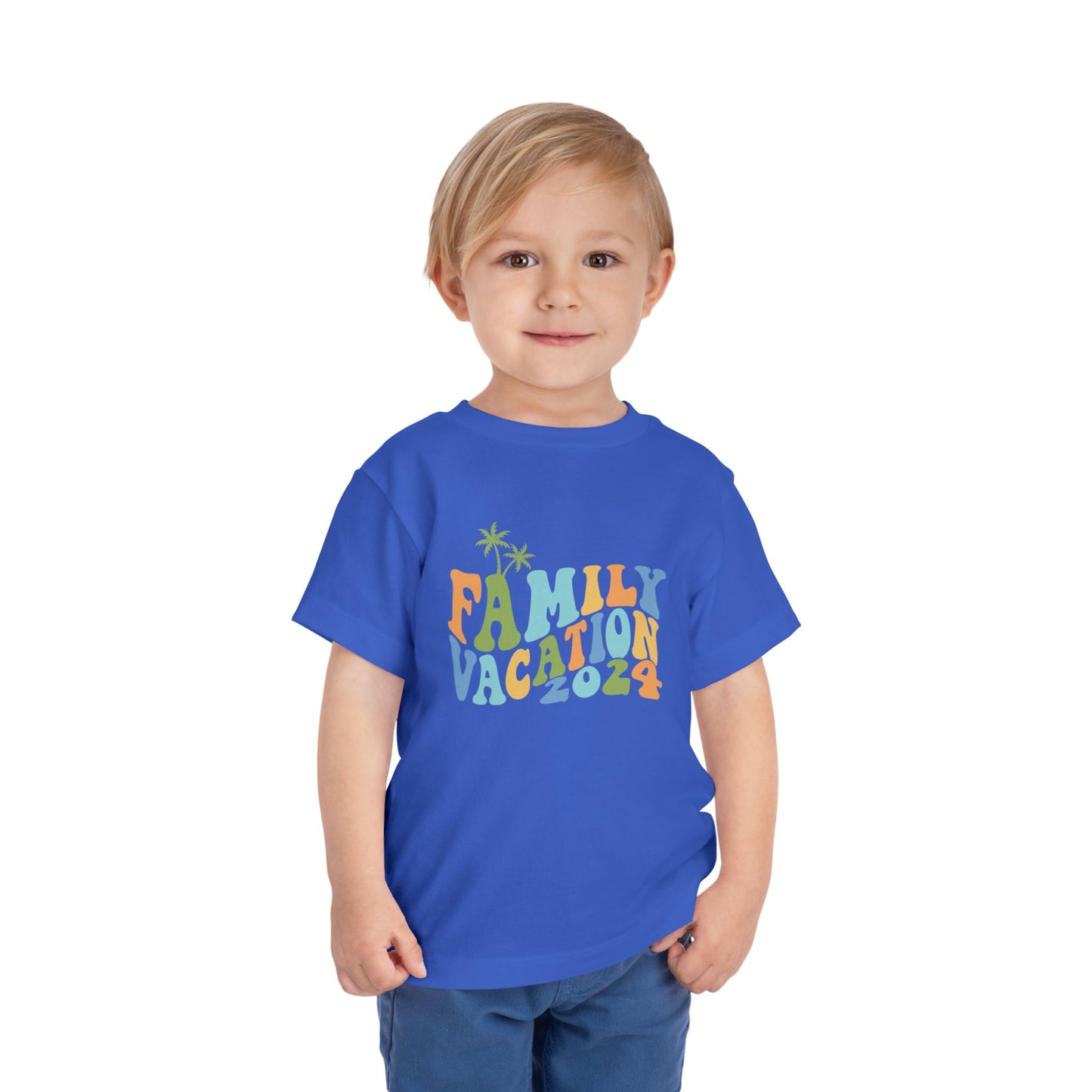 Family Vacation 2024 Matching Toddler Short Sleeve Tee