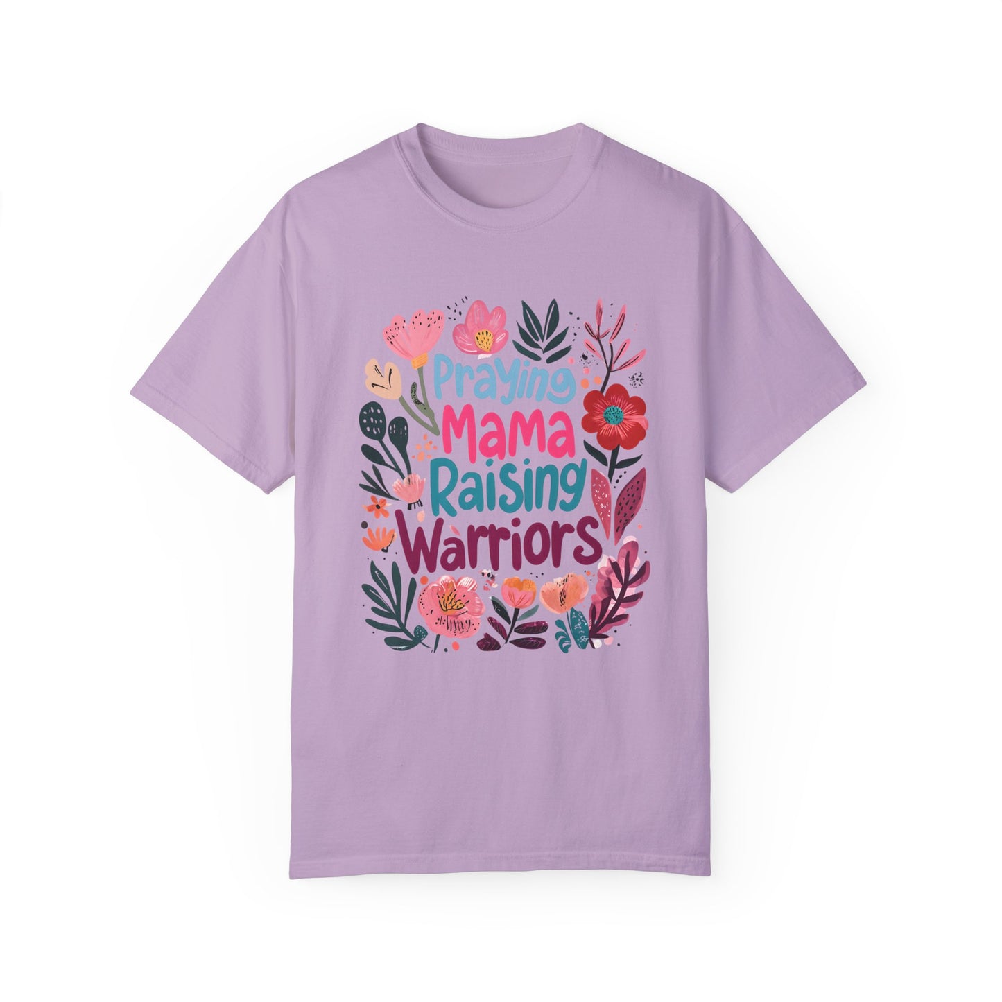 Praying Mama Raising Warriors T-Shirt, Gift for Moms, Mother's Day Tee, Women’s Empowerment Shirt, Floral Graphic Top,