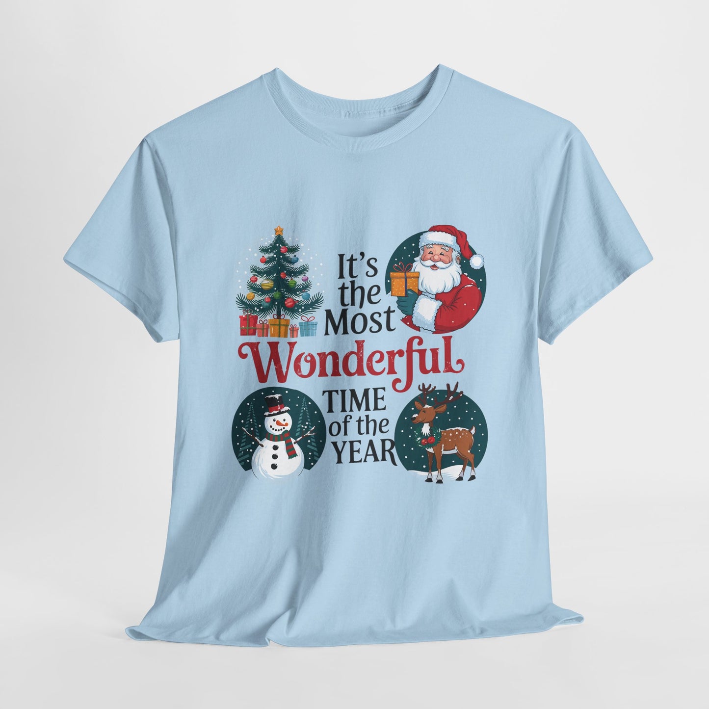 Retro Christmas Tee Unisex Heavy Cotton Tee/Retro Holiday Tee