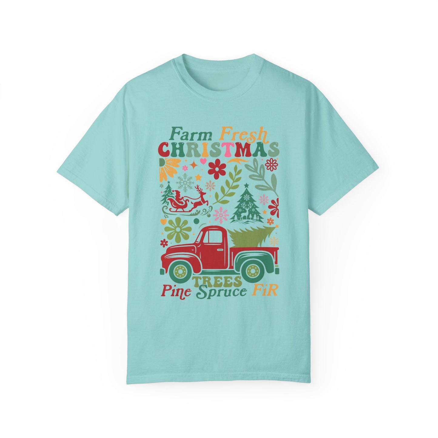 Farm Fresh Retro Christmas Unisex Comfort Color T-shirt