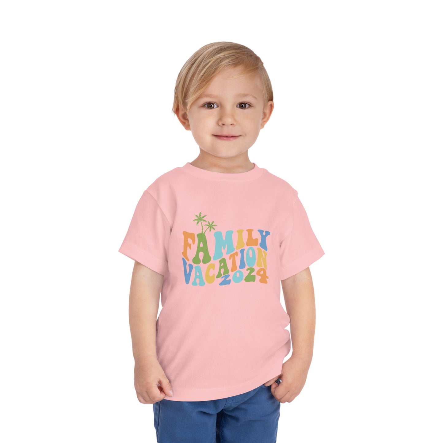 Family Vacation 2024 Matching Toddler Short Sleeve Tee