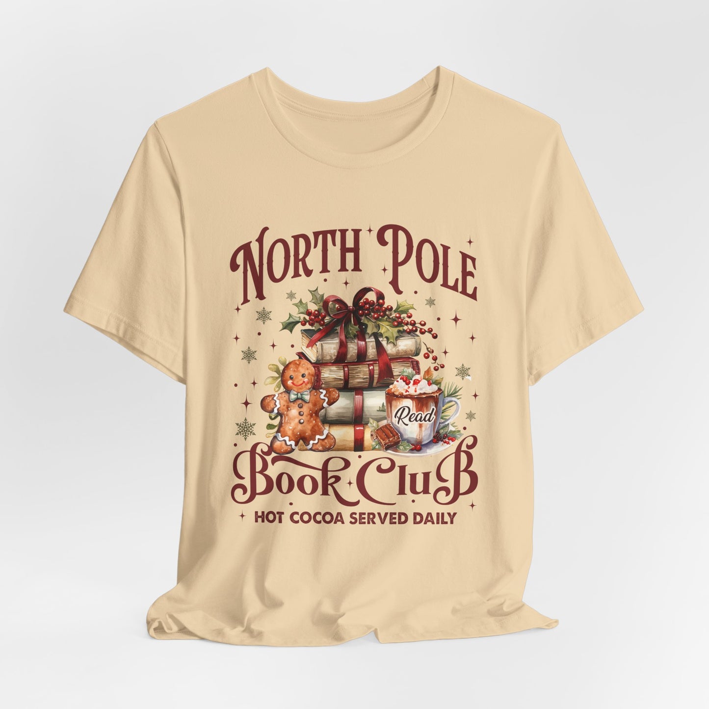Christmas Bella Canvas Tee/North Pole T-Shirt/Reading t-shirt/Christmas Reading Tee/Book Club T-Shirt