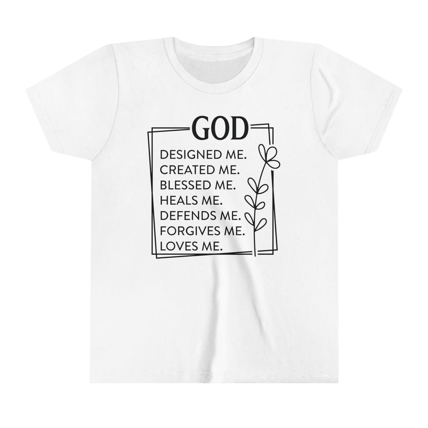 God Created Me Youth Short Sleeve Tee