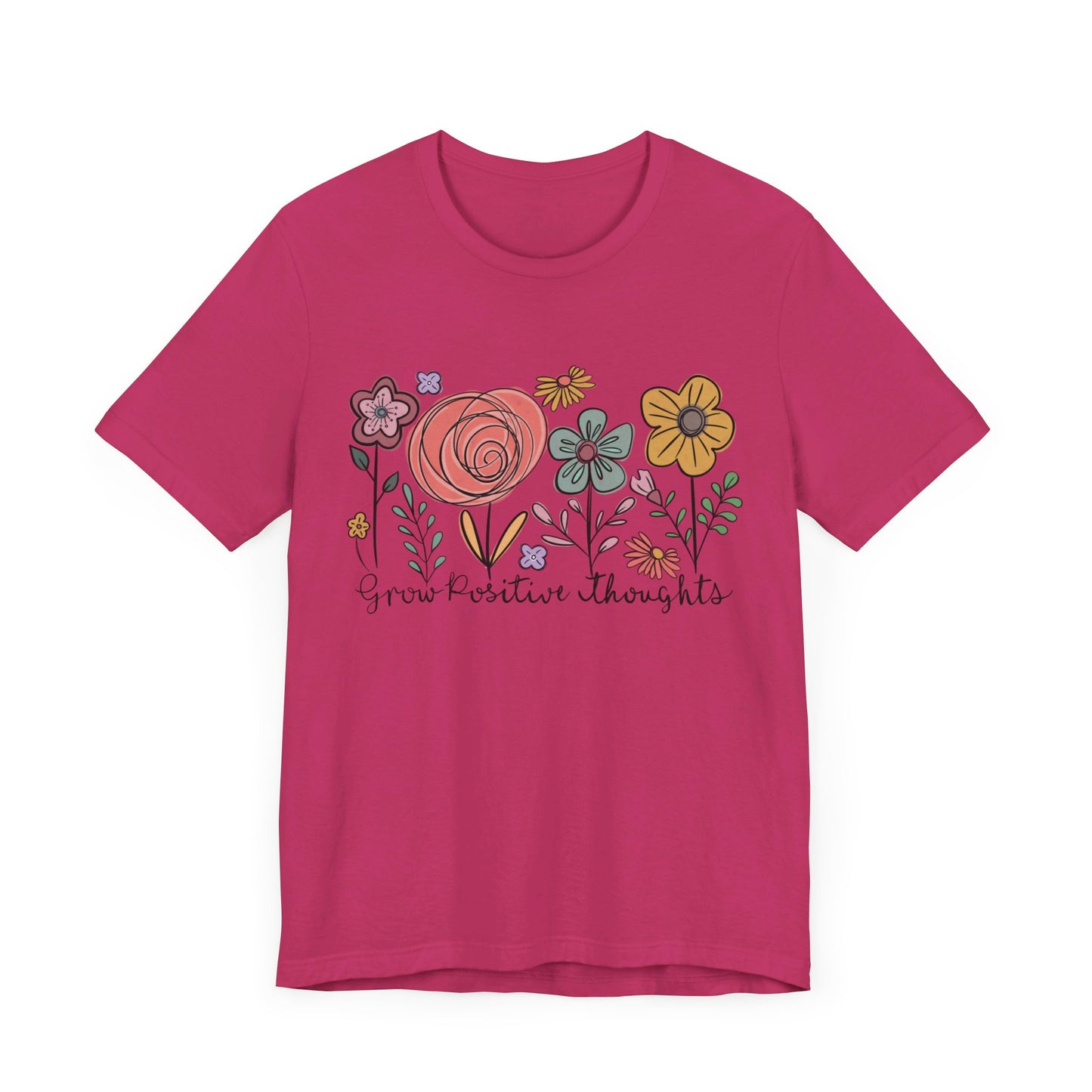 Grow Positive Thoughts Floral T-Shirt