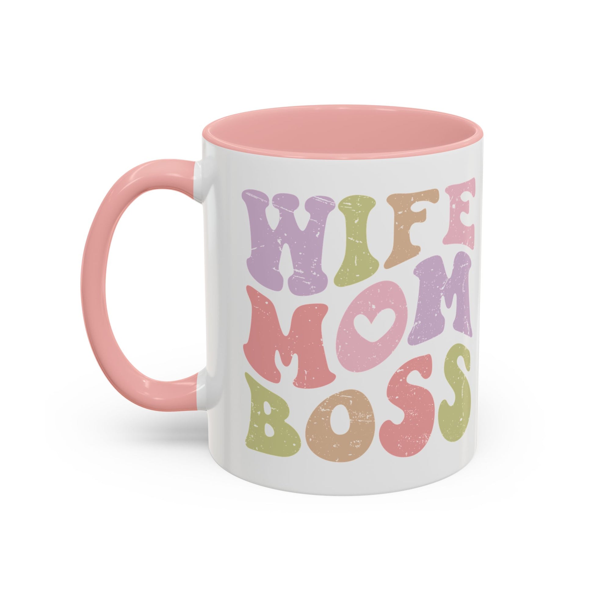Wife Mom Boss Accent Coffee Mug, 11oz