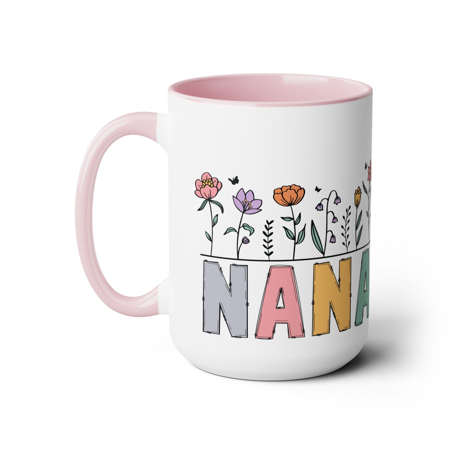 Nana Large Two-Tone Coffee Mugs, 15oz