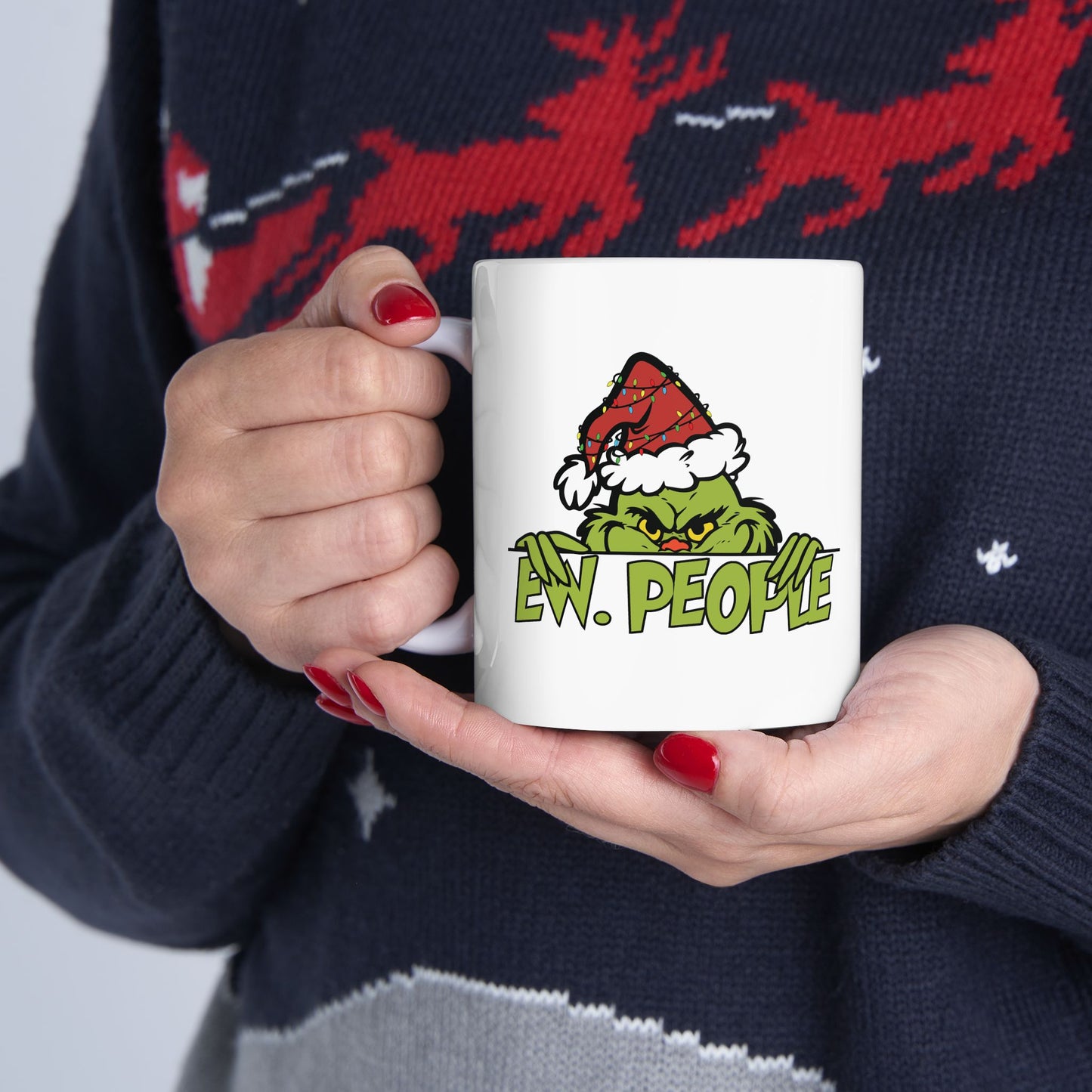 Ew. People Grinch Ceramic Mug, (11oz)