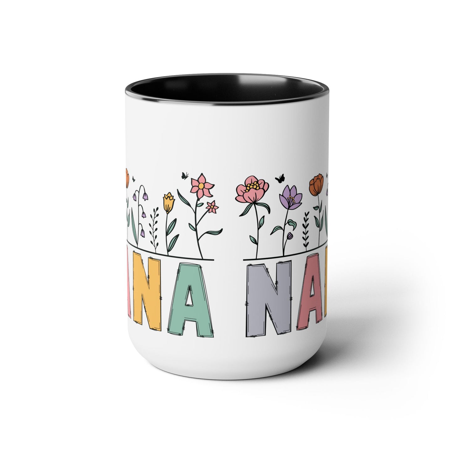 Nana Large Two-Tone Coffee Mugs, 15oz