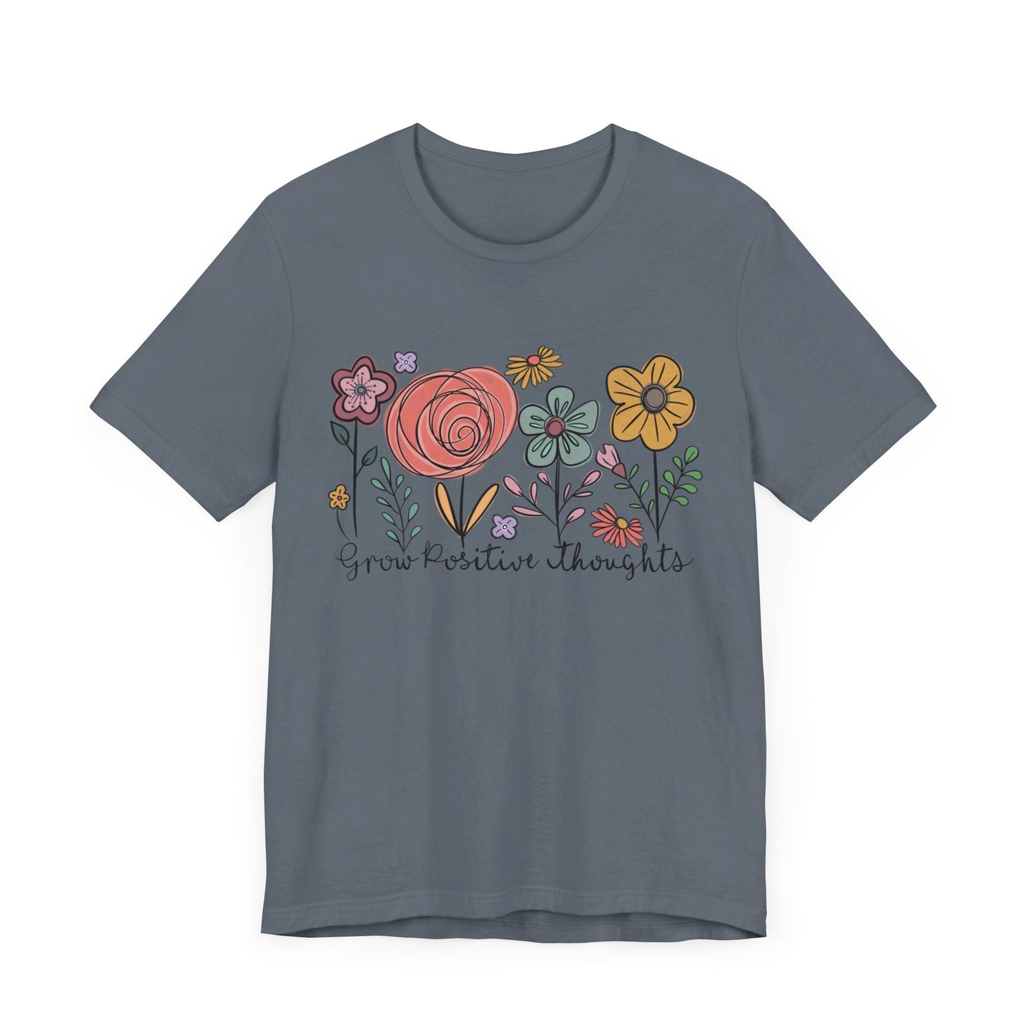 Grow Positive Thoughts Floral T-Shirt
