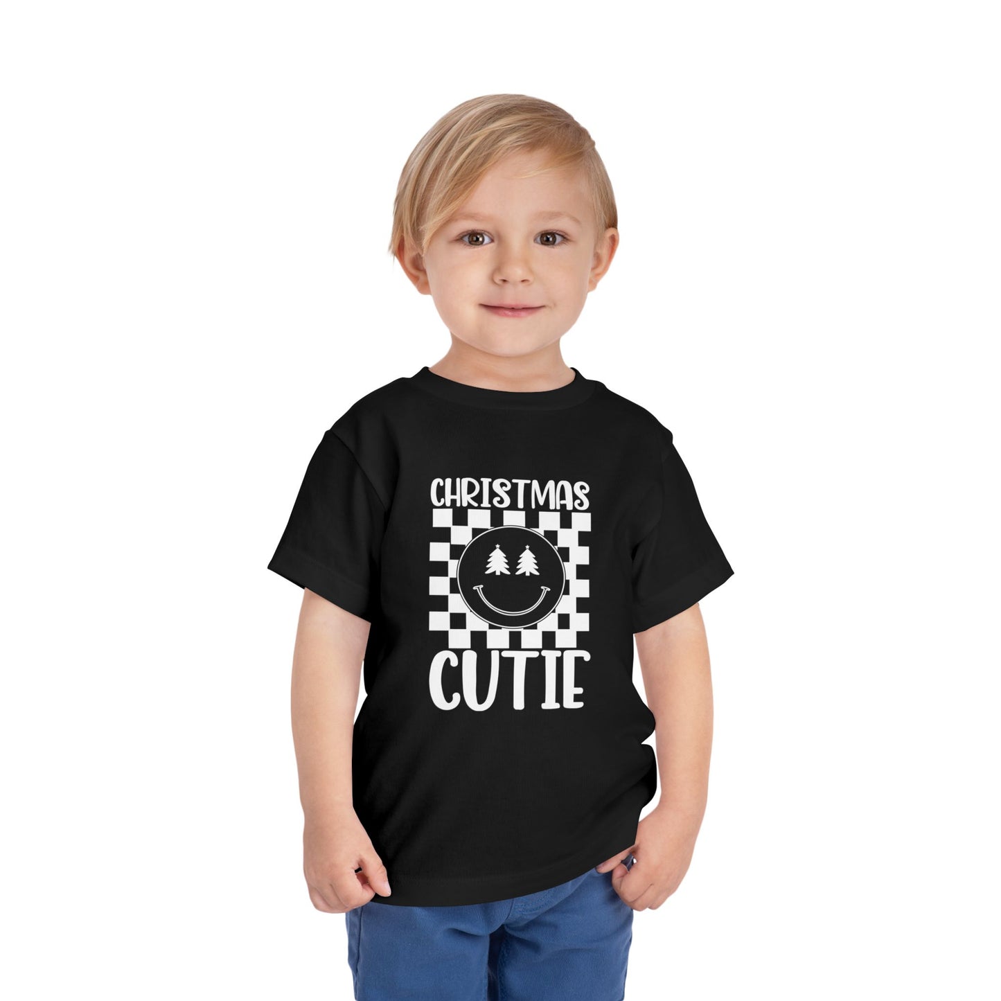Christmas Cutie Toddler Short Sleeve Tee/Christmas Toddler Shirt