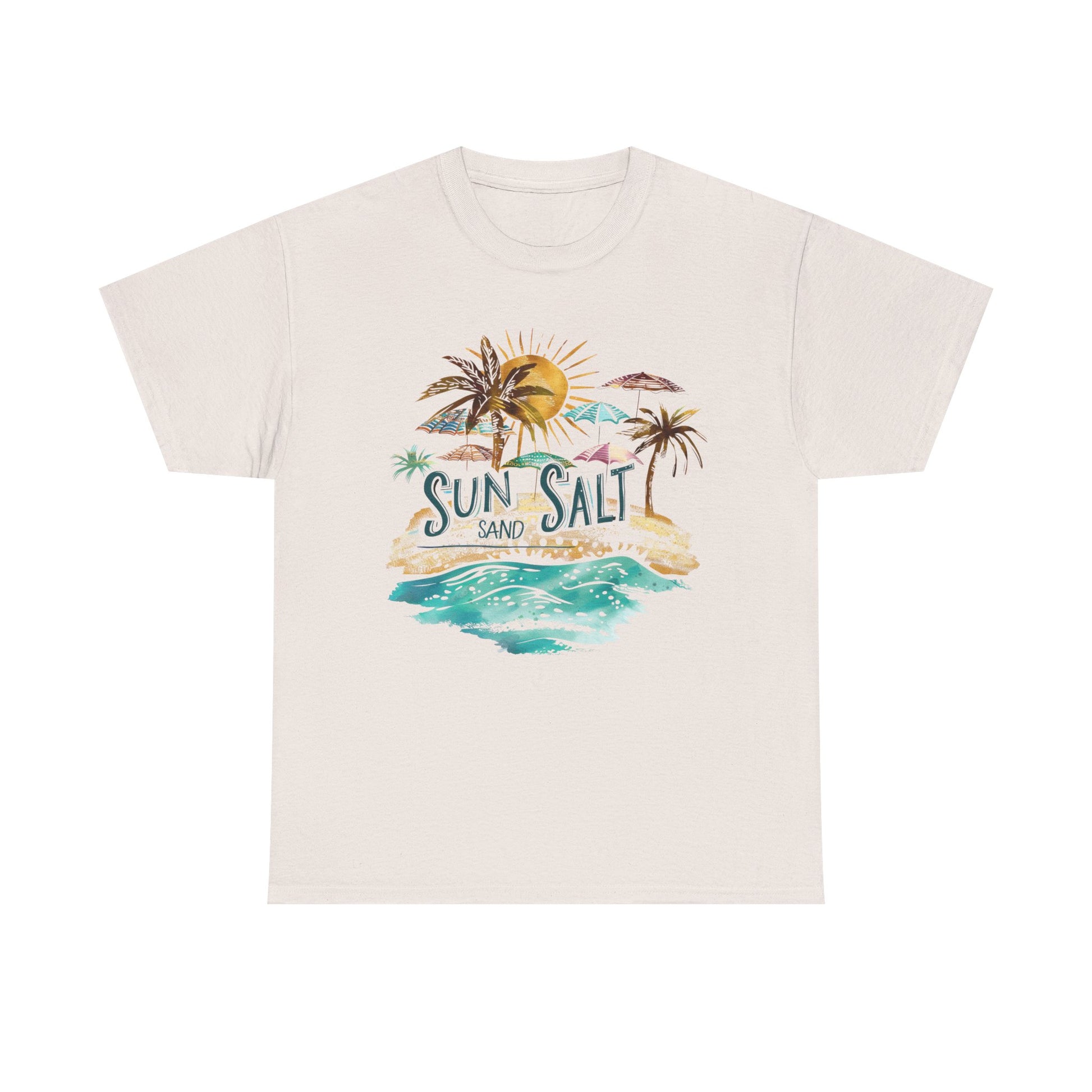 Sun, Salt & Sand Unisex Heavy Cotton Tee - Beach Lovers Shirt, Vacation T-Shirt, Summer Style