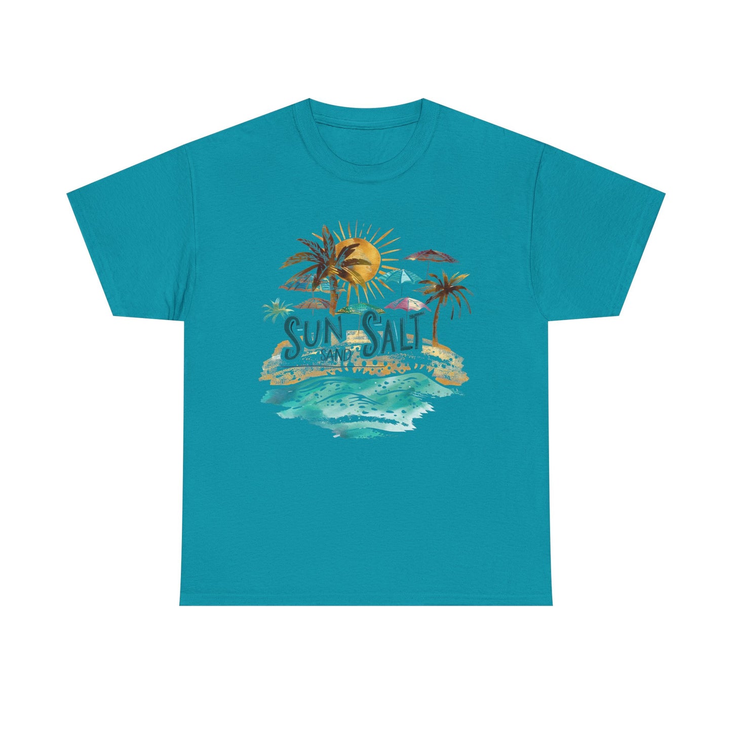 Sun, Salt & Sand Unisex Heavy Cotton Tee - Beach Lovers Shirt, Vacation T-Shirt, Summer Style