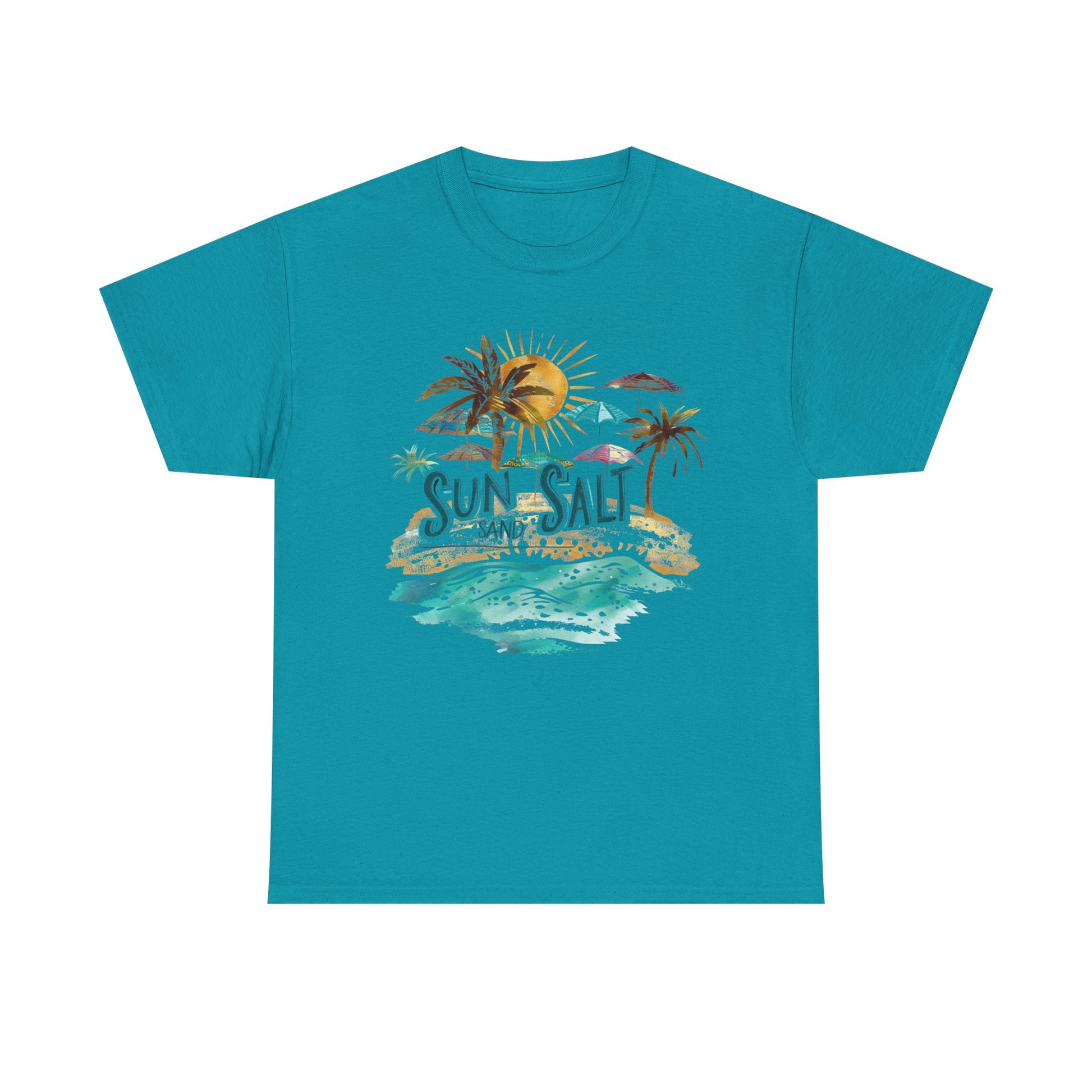 Sun, Salt & Sand Unisex Heavy Cotton Tee - Beach Lovers Shirt, Vacation T-Shirt, Summer Style