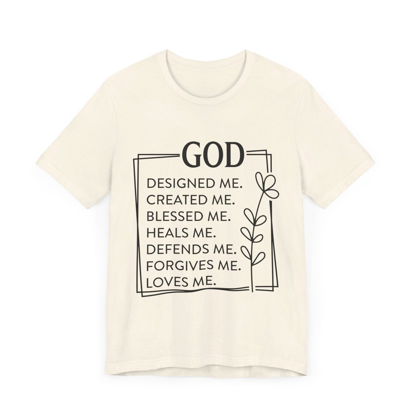 God Designed Me Jersey Short Sleeve Tee