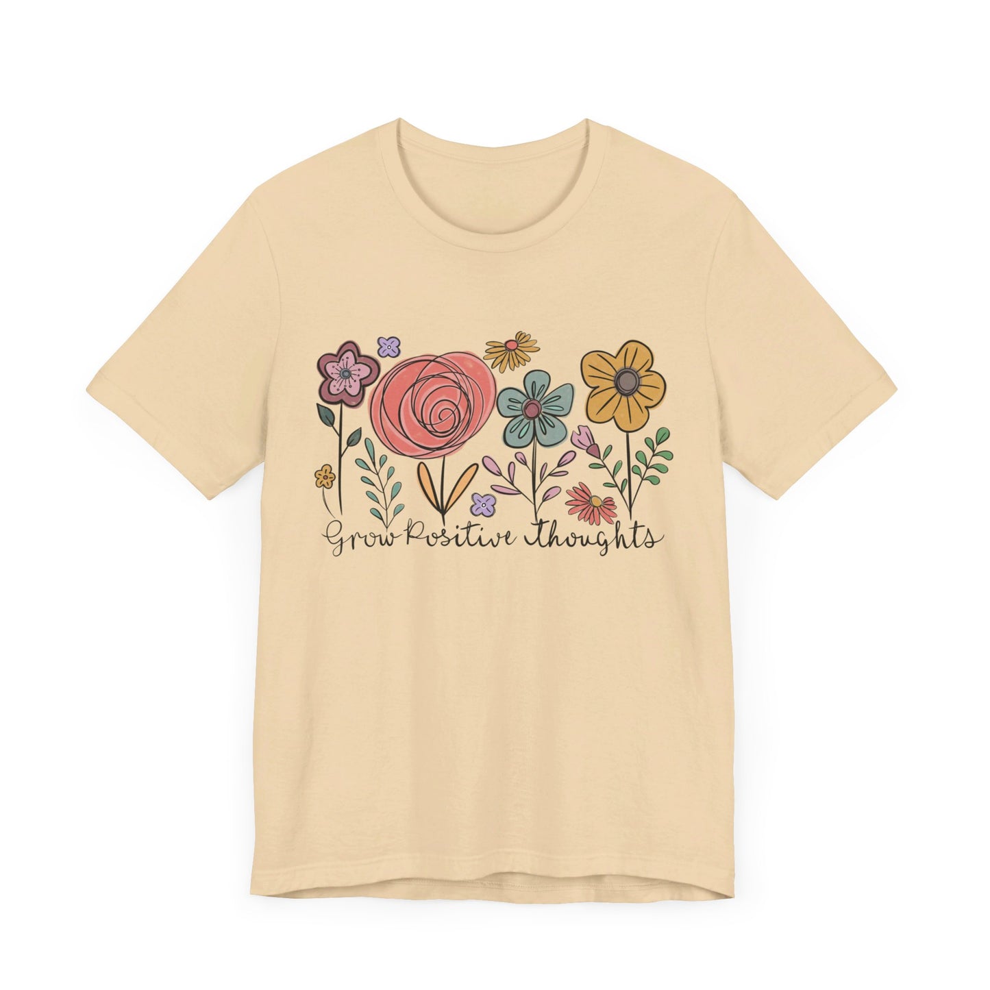 Grow Positive Thoughts Floral T-Shirt