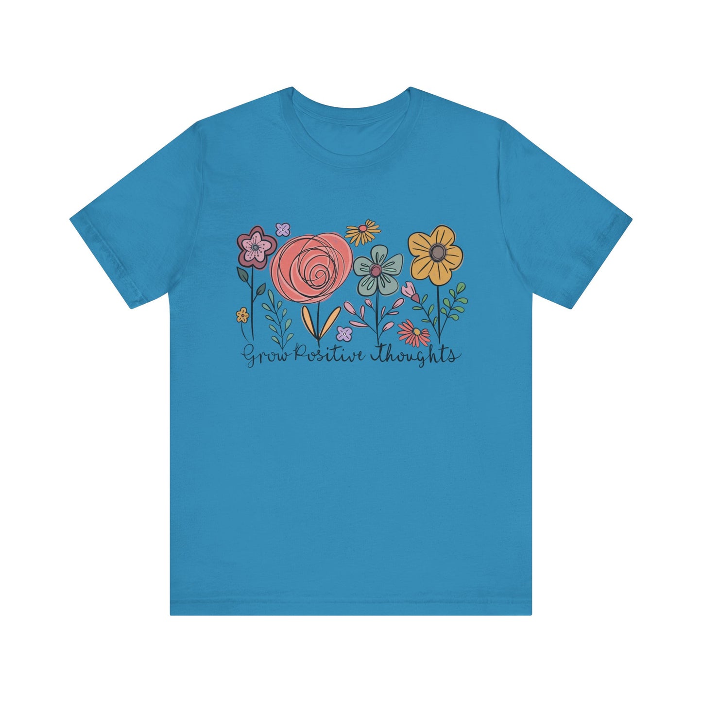 Grow Positive Thoughts Floral T-Shirt