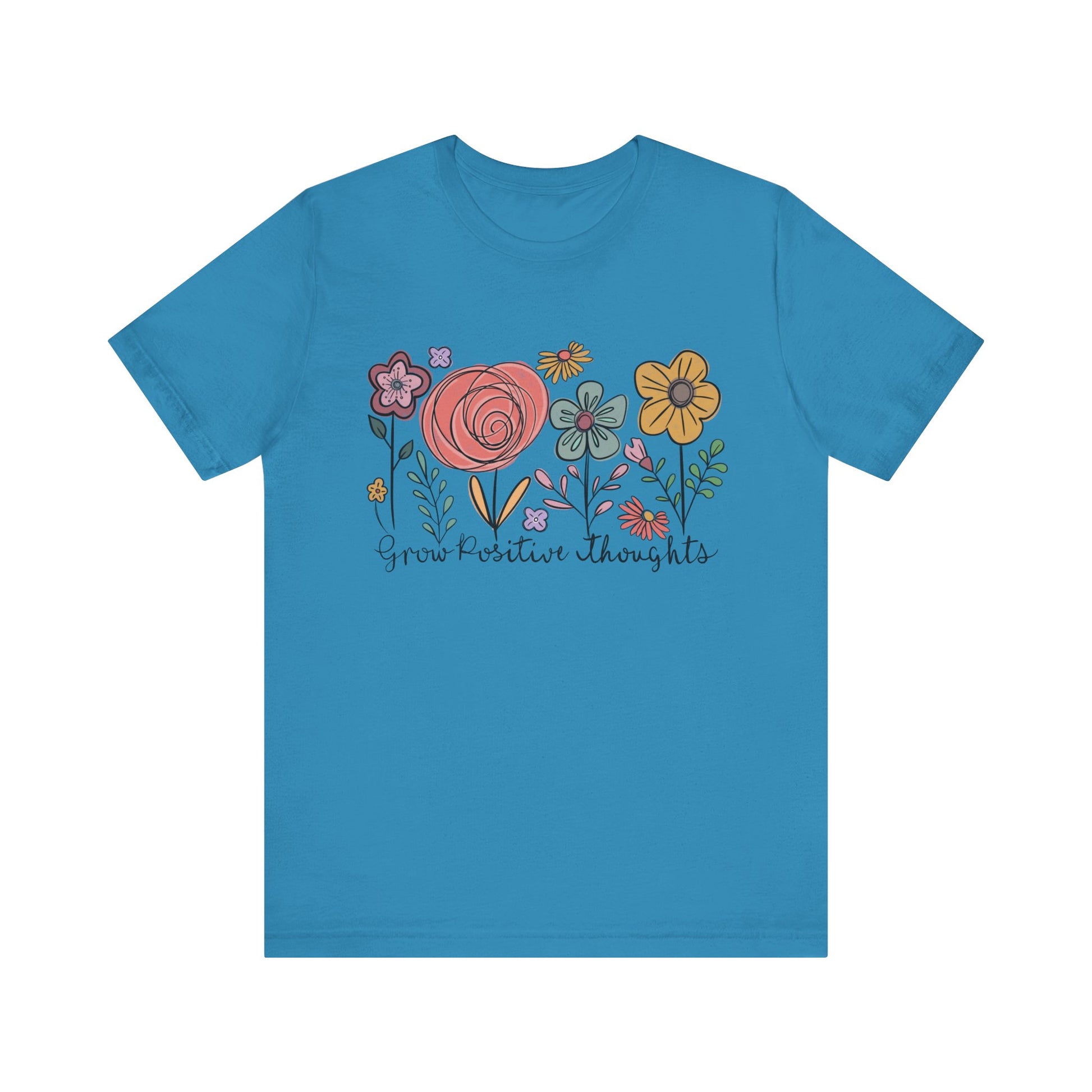 Grow Positive Thoughts Floral T-Shirt