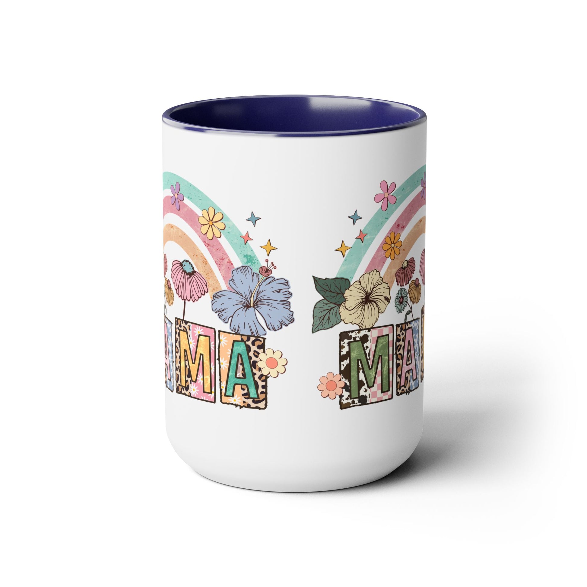 Mama Large Two-Tone Coffee Mugs, 15oz