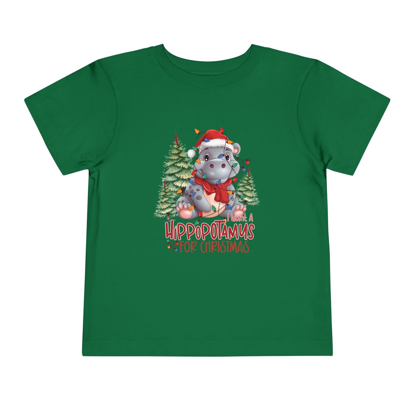 I want a hippopotamus for Christmas Toddler Short Sleeve Tee/ Bella Canvas Soft Toddler tee