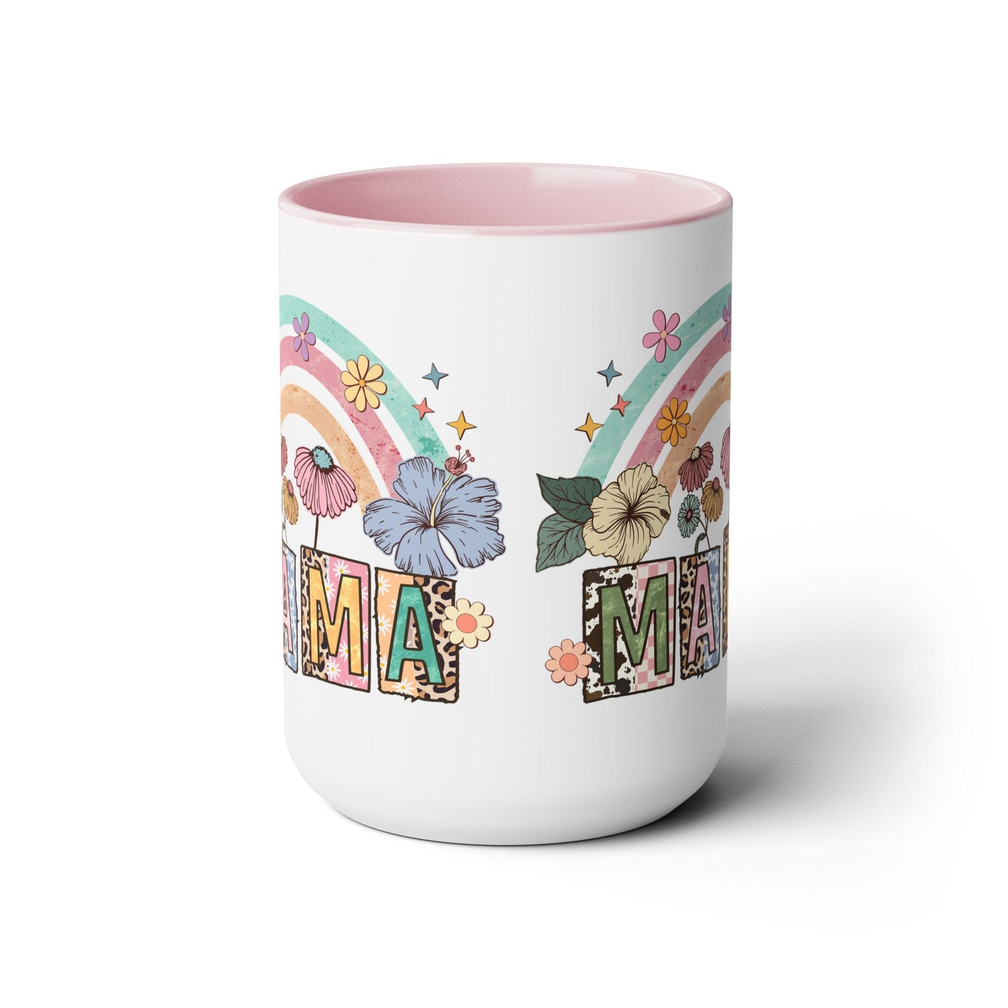 Mama Large Two-Tone Coffee Mugs, 15oz