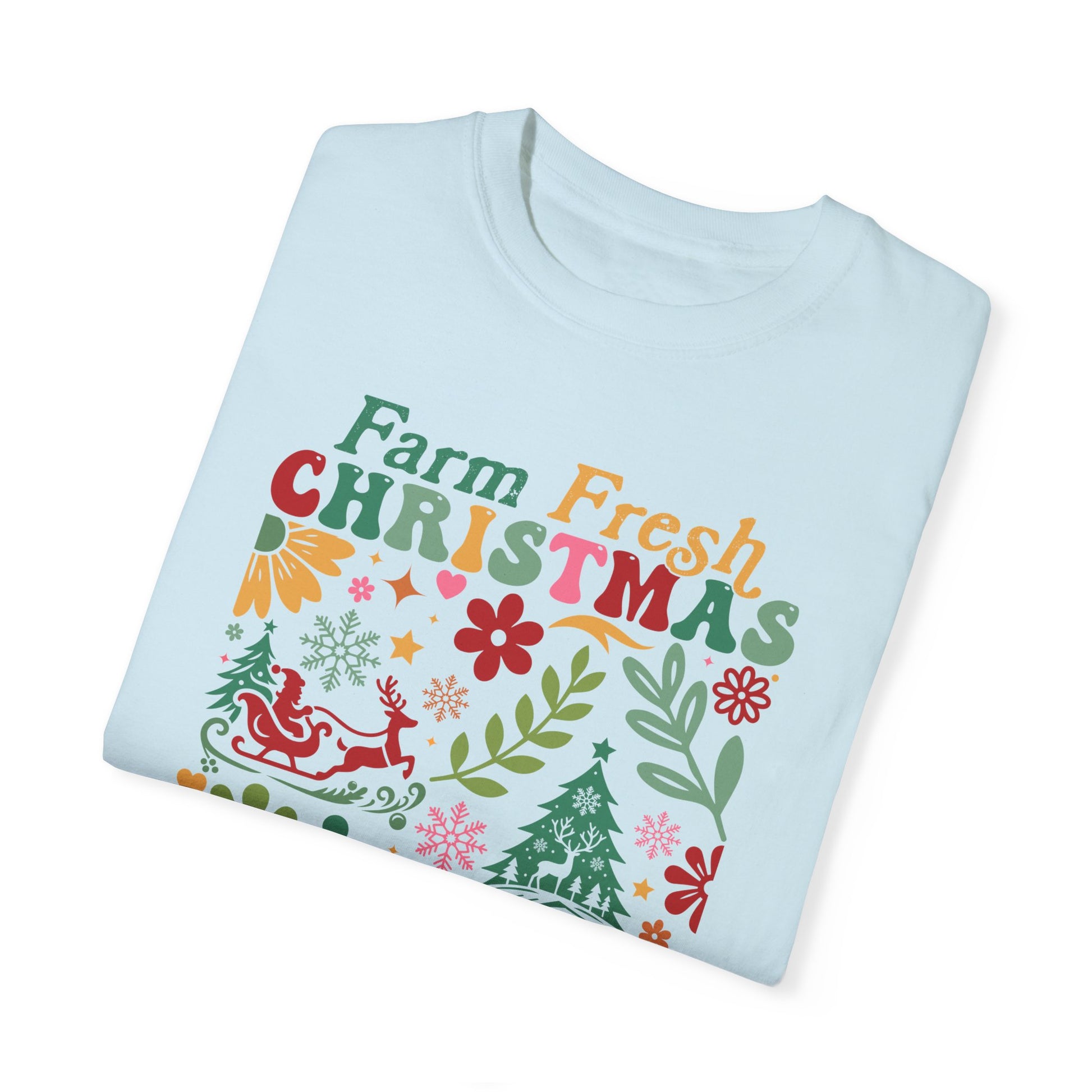 Farm Fresh Retro Christmas Unisex Comfort Color T-shirt