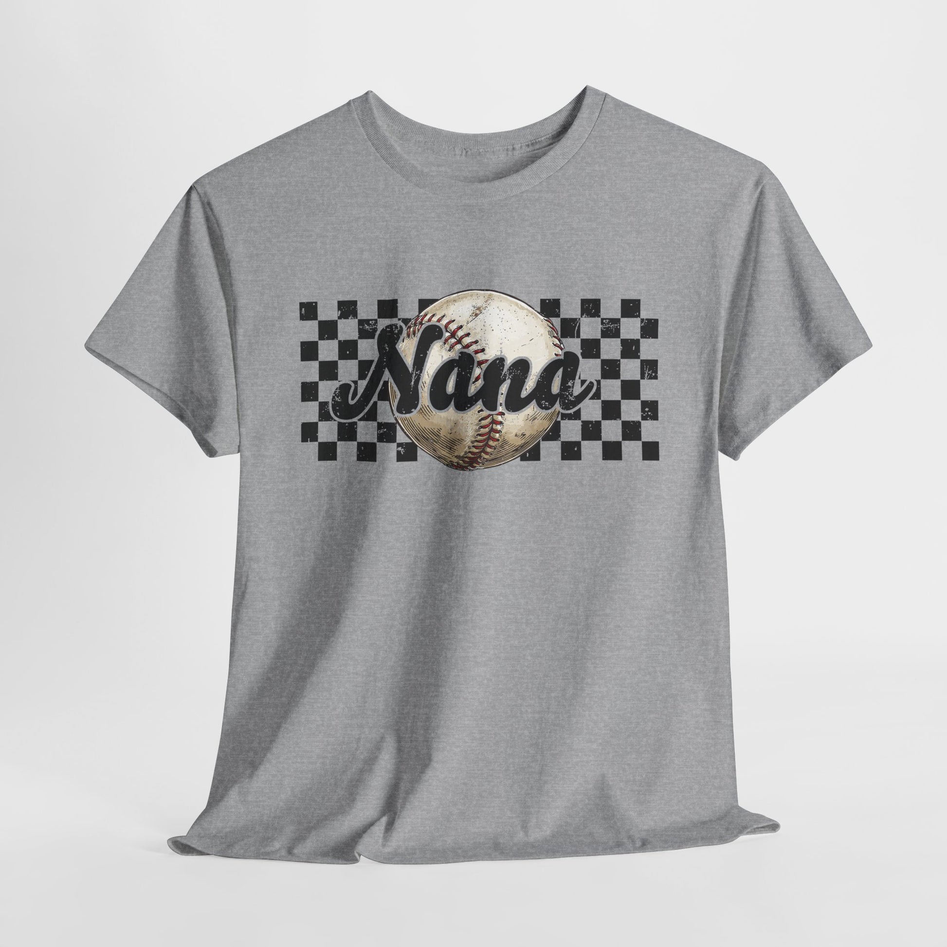 Personalized Baseball Nana Tee, Unisex Heavy Cotton Shirt for Grandparents, Sports Gift, Soft Tee for Mother's Day, Birthday Celebration