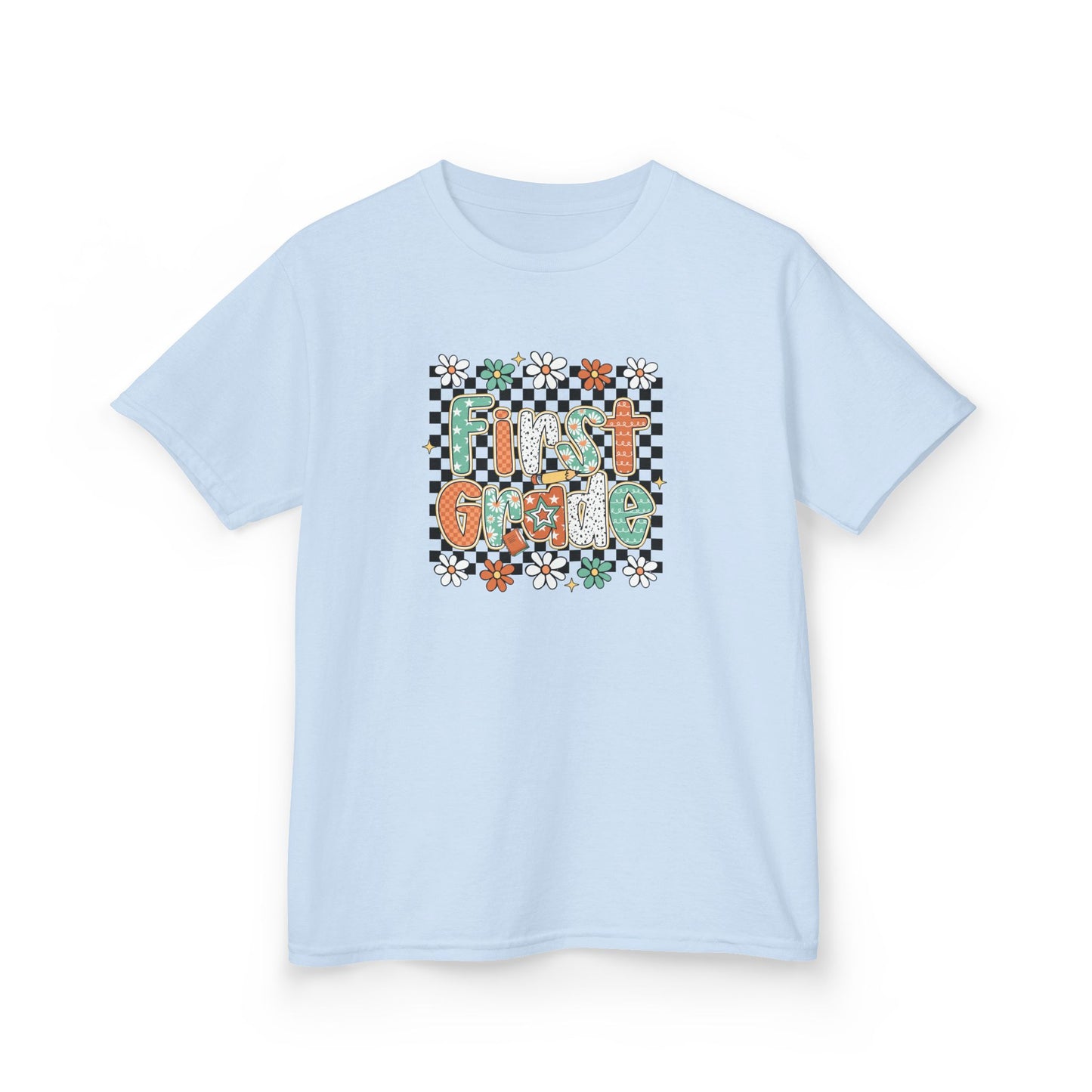 Youth First Grade Tee, Kids T-Shirt, Back to School Shirt, Educational Kids Clothing, Boys and Girls First Day of School Top