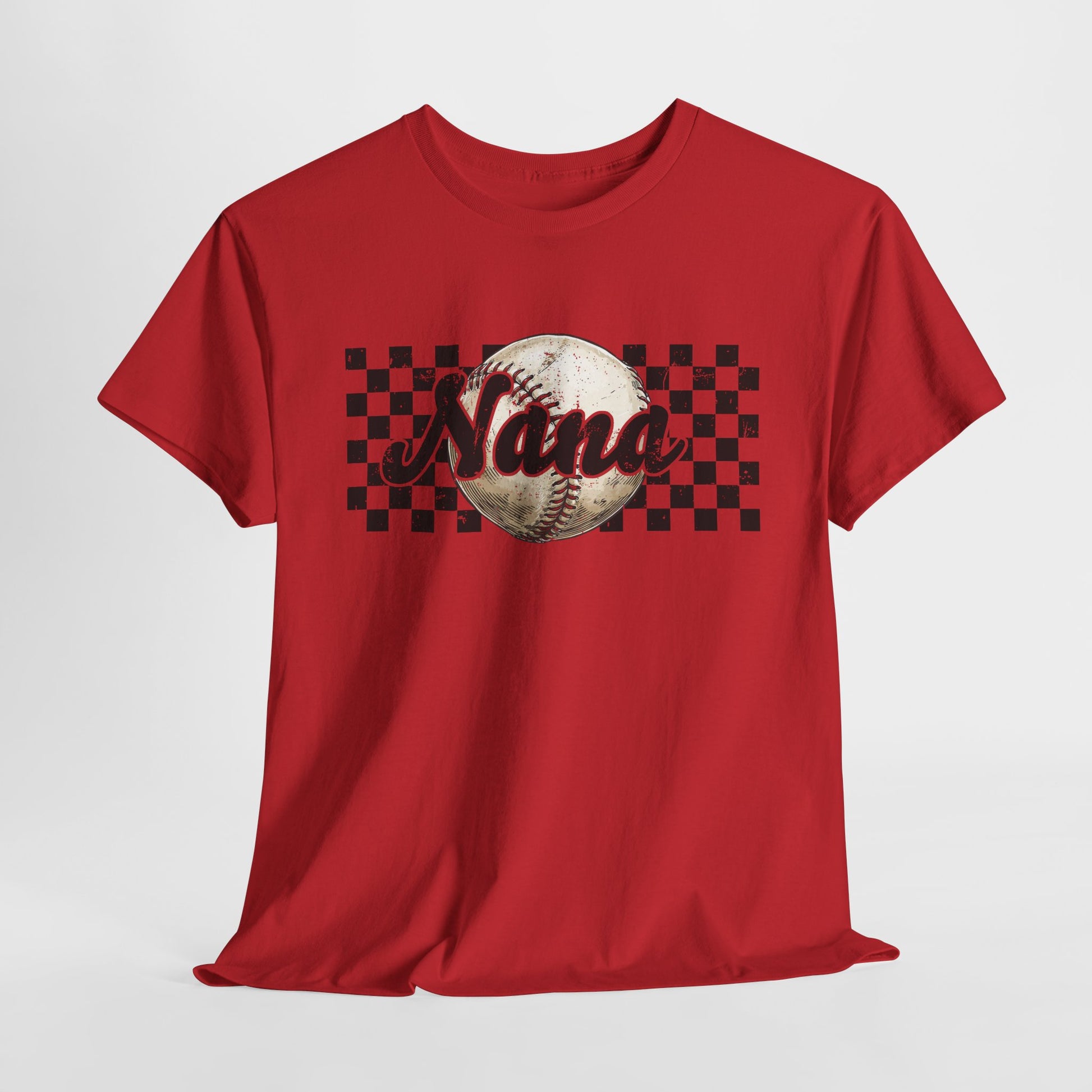 Personalized Baseball Nana Tee, Unisex Heavy Cotton Shirt for Grandparents, Sports Gift, Soft Tee for Mother's Day, Birthday Celebration