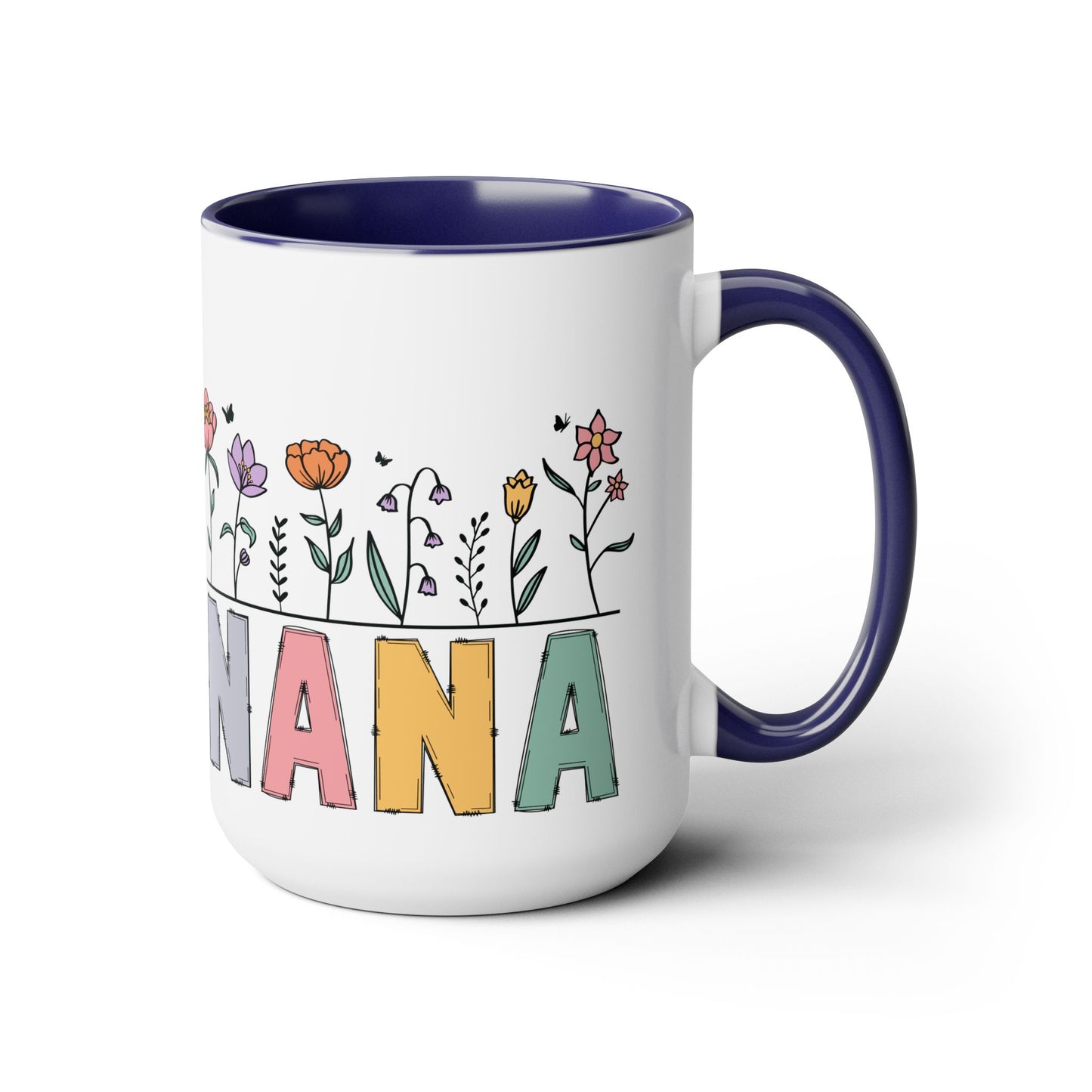 Nana Large Two-Tone Coffee Mugs, 15oz