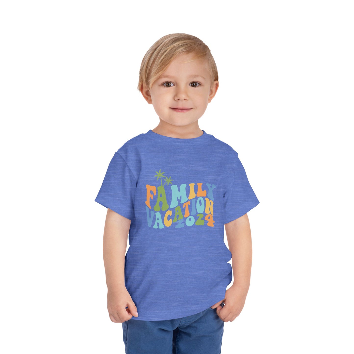 Family Vacation 2024 Matching Toddler Short Sleeve Tee