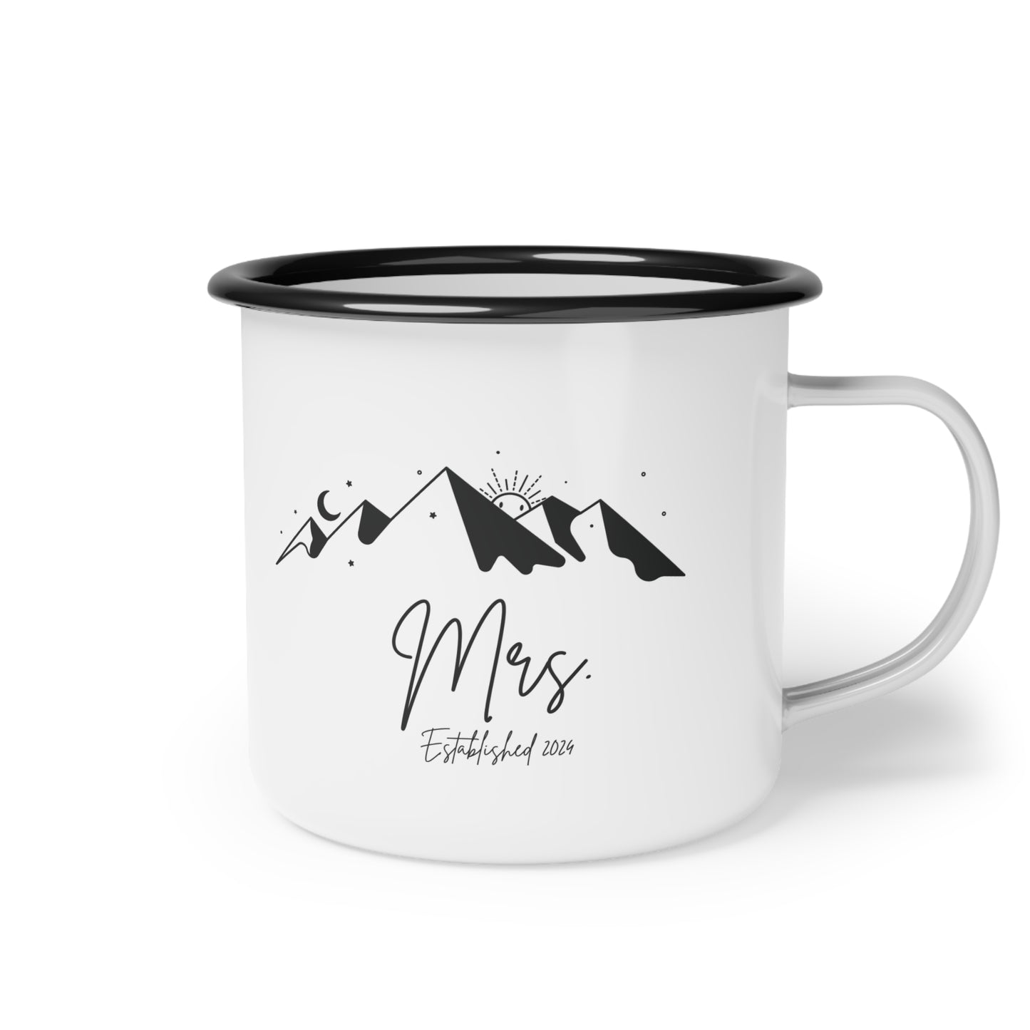 Mrs. Est. 2024 Mountains Camp Coffee Mugs 