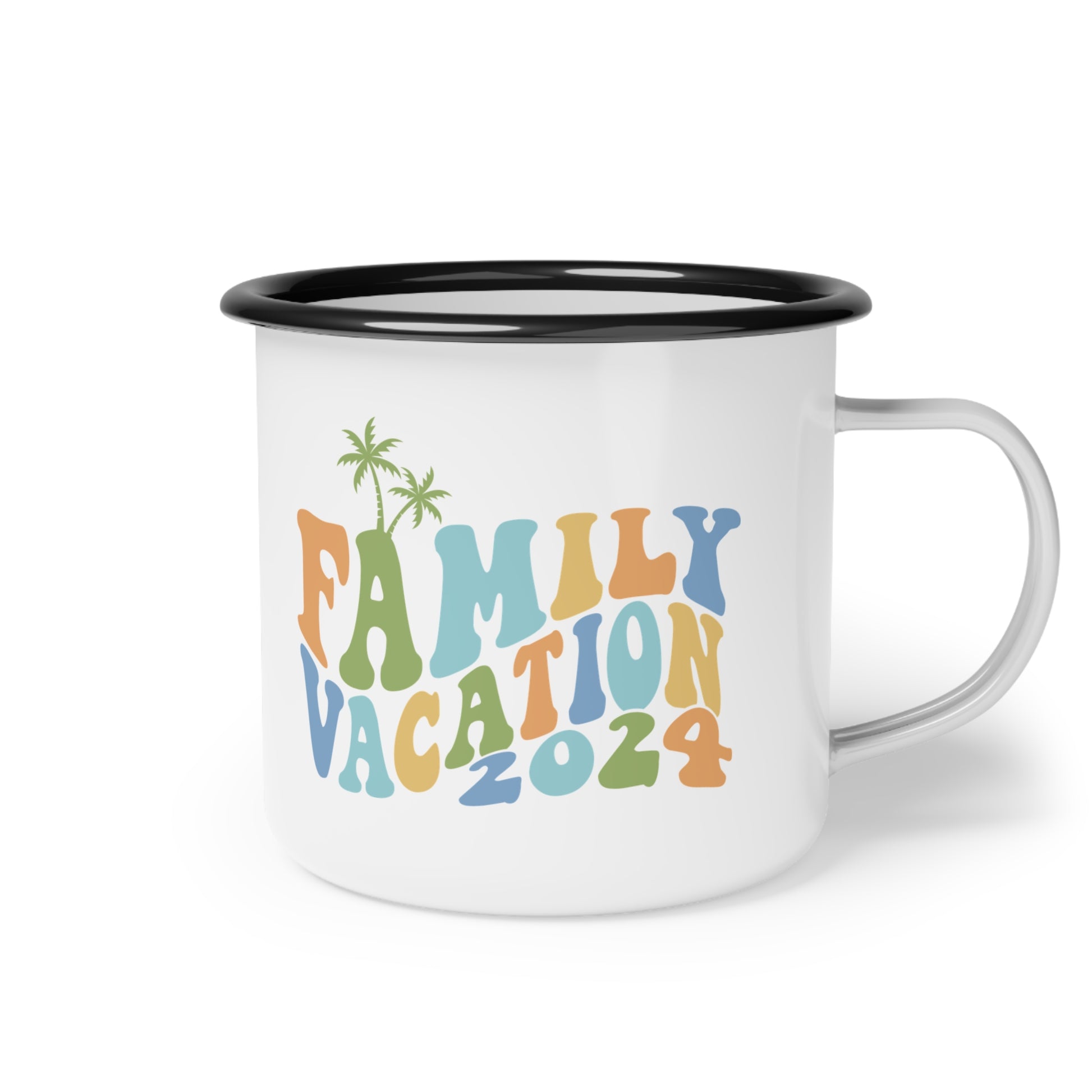 Family Vacation 2024 Enamel Camp Coffee Cup