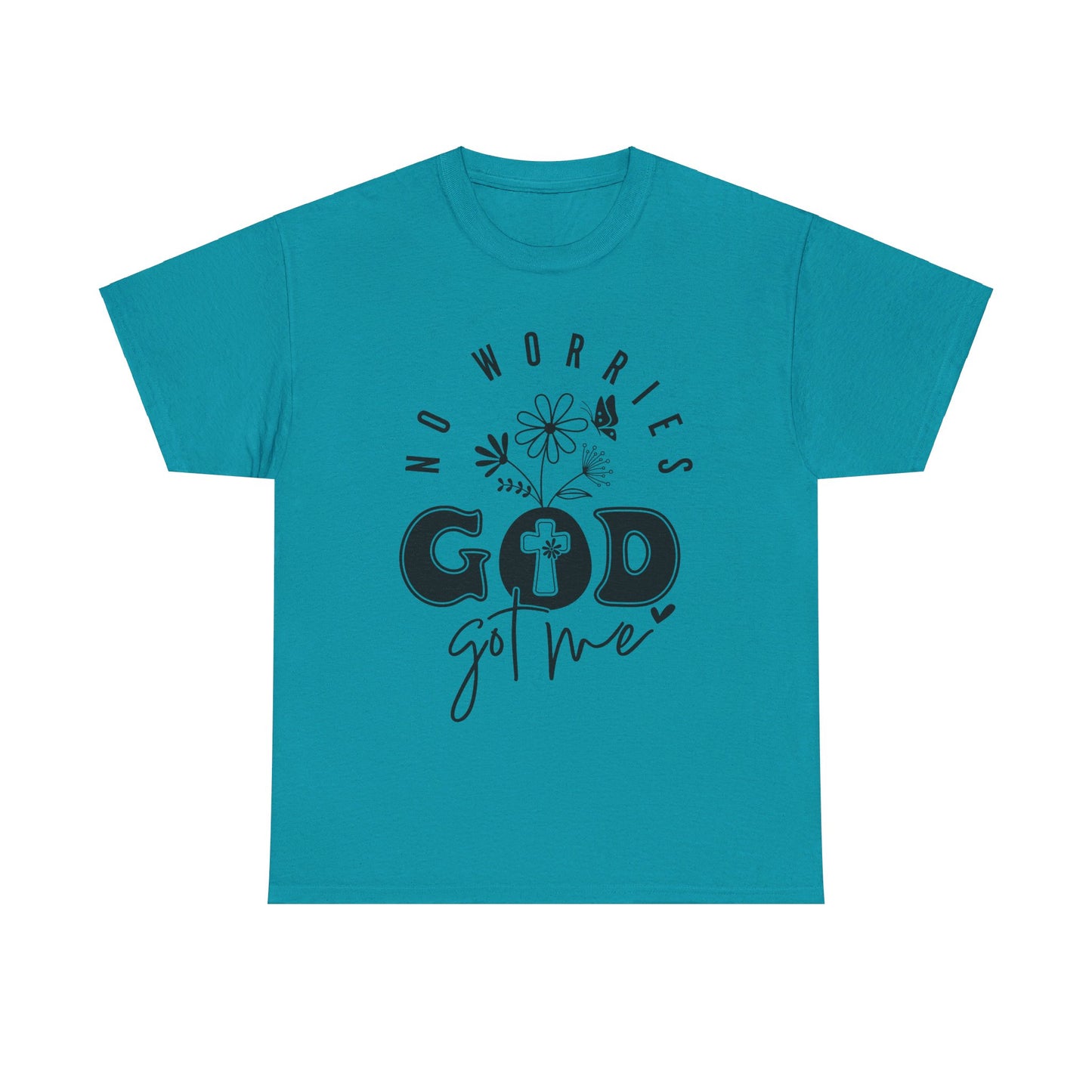 No Worries God Got Me Cotton Tee