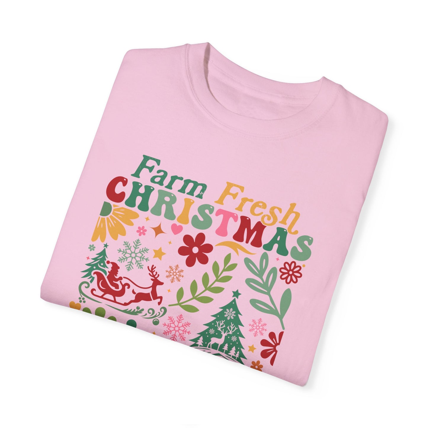 Farm Fresh Retro Christmas Unisex Comfort Color T-shirt