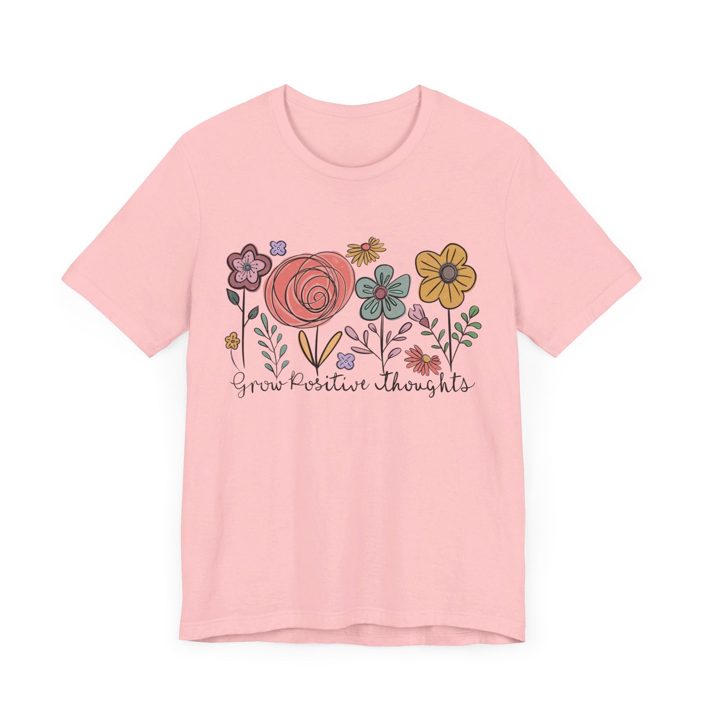 Grow Positive Thoughts Floral T-Shirt