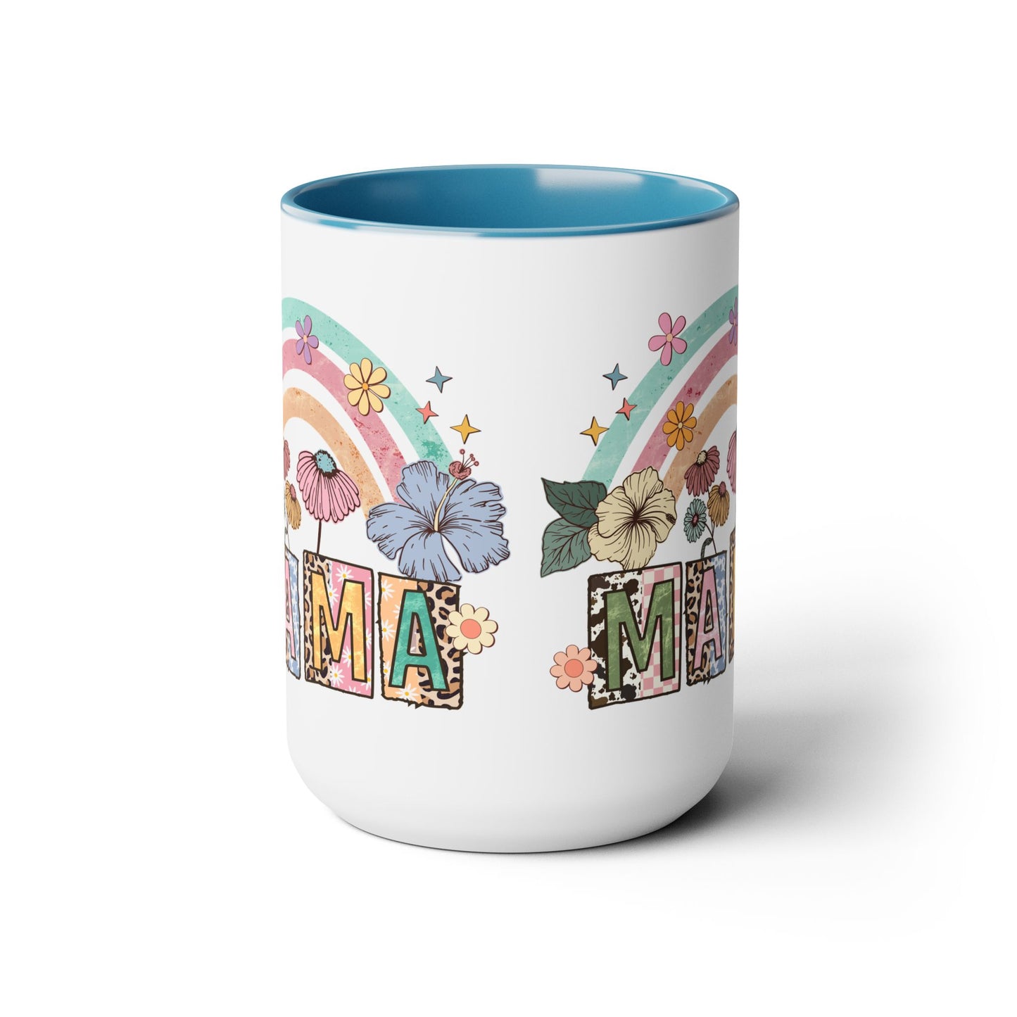 Mama Large Two-Tone Coffee Mugs, 15oz