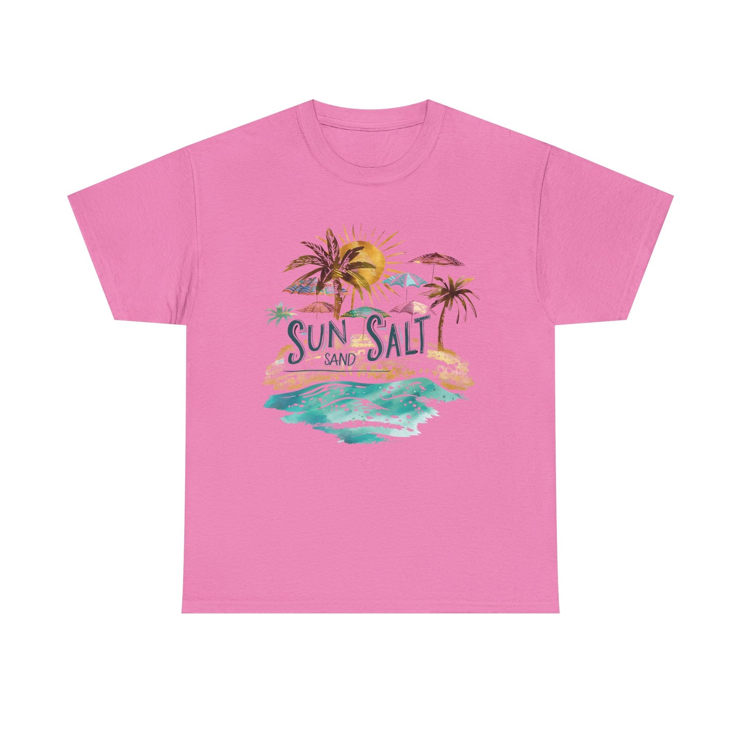 Sun, Salt & Sand Unisex Heavy Cotton Tee - Beach Lovers Shirt, Vacation T-Shirt, Summer Style