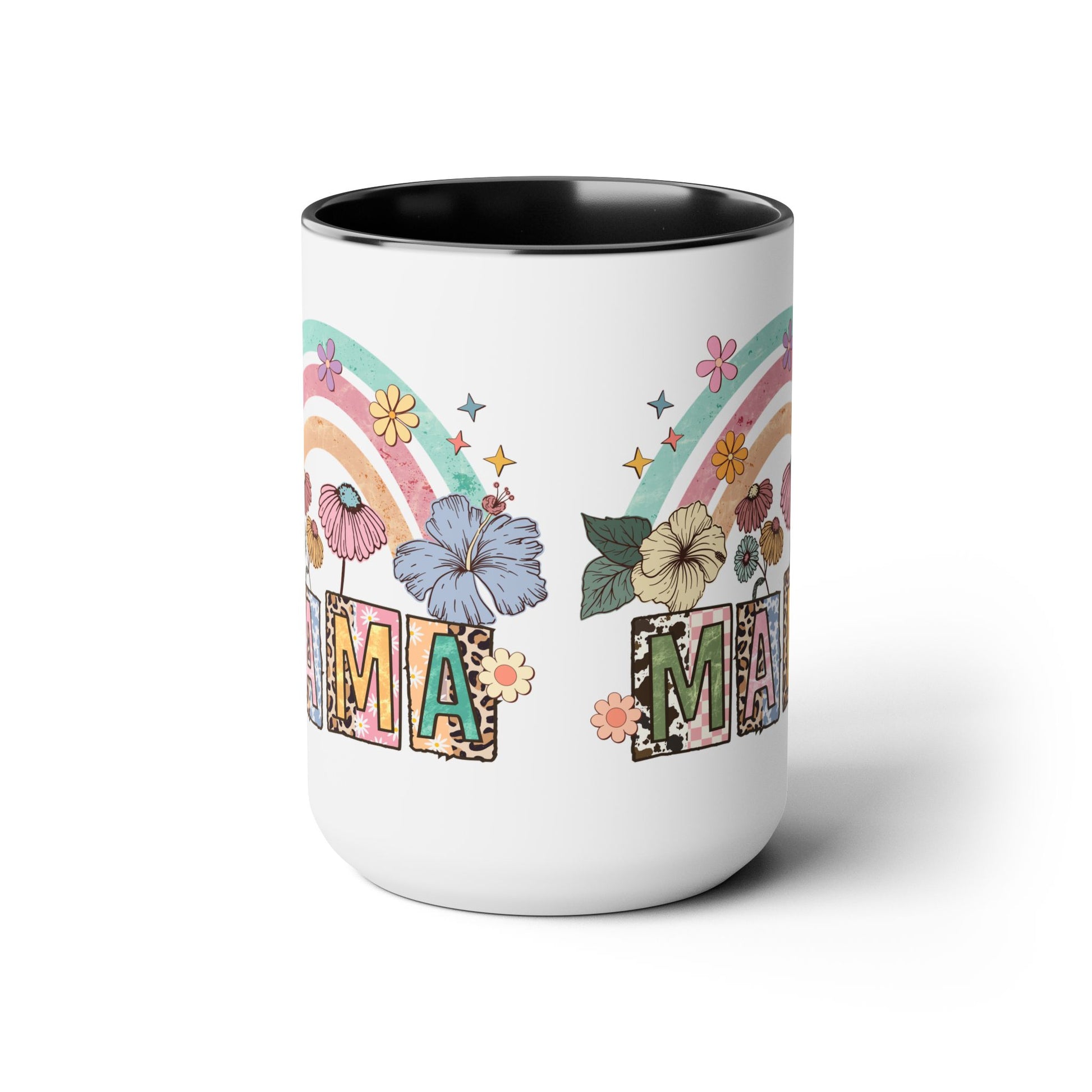 Mama Large Two-Tone Coffee Mugs, 15oz