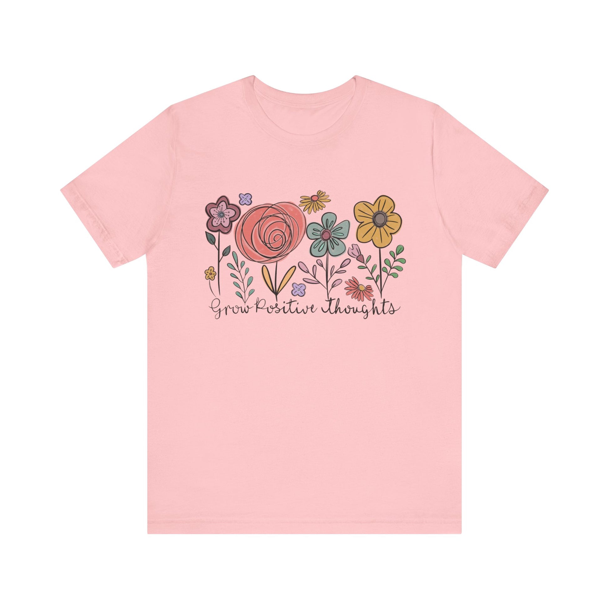 Grow Positive Thoughts Floral T-Shirt