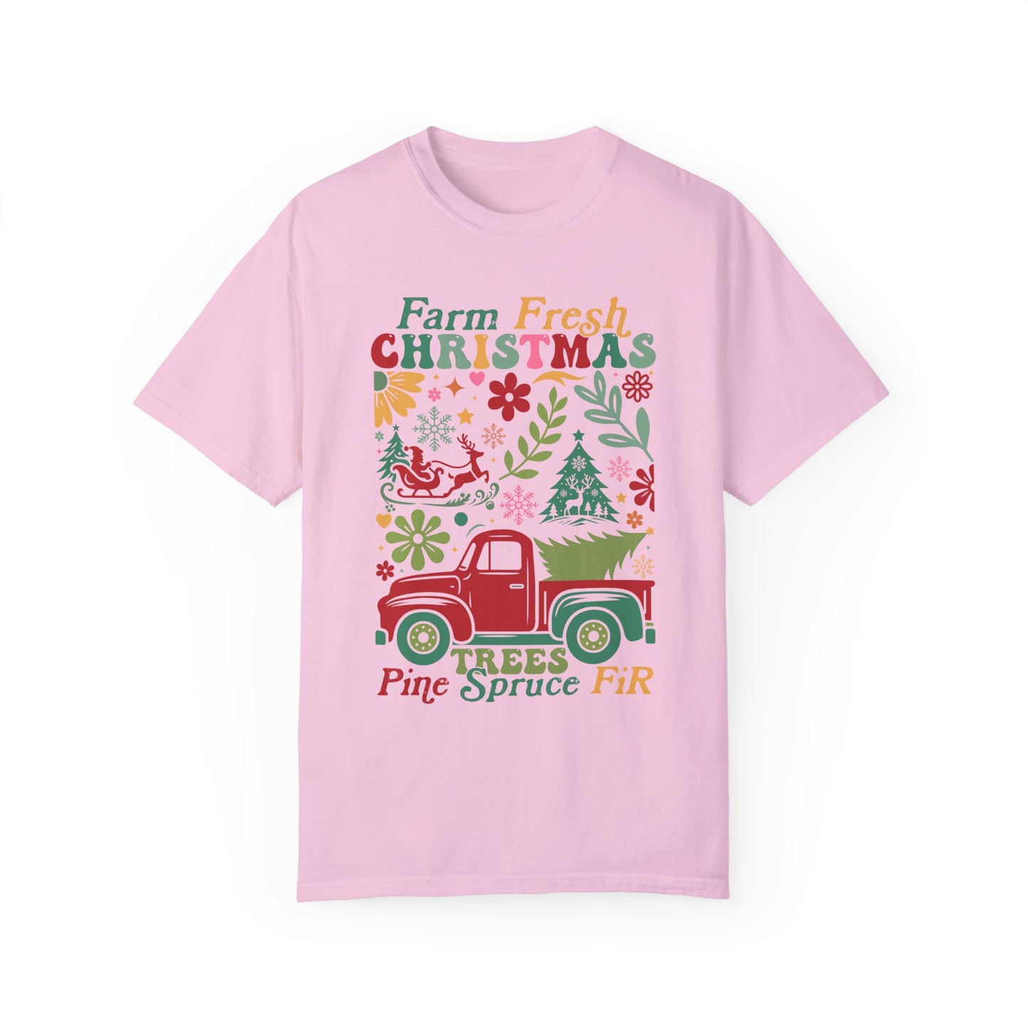 Farm Fresh Retro Christmas Unisex Comfort Color T-shirt