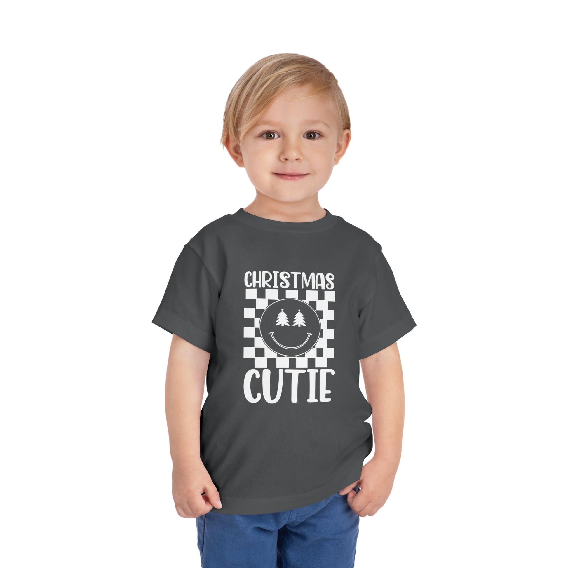 Christmas Cutie Toddler Short Sleeve Tee/Christmas Toddler Shirt