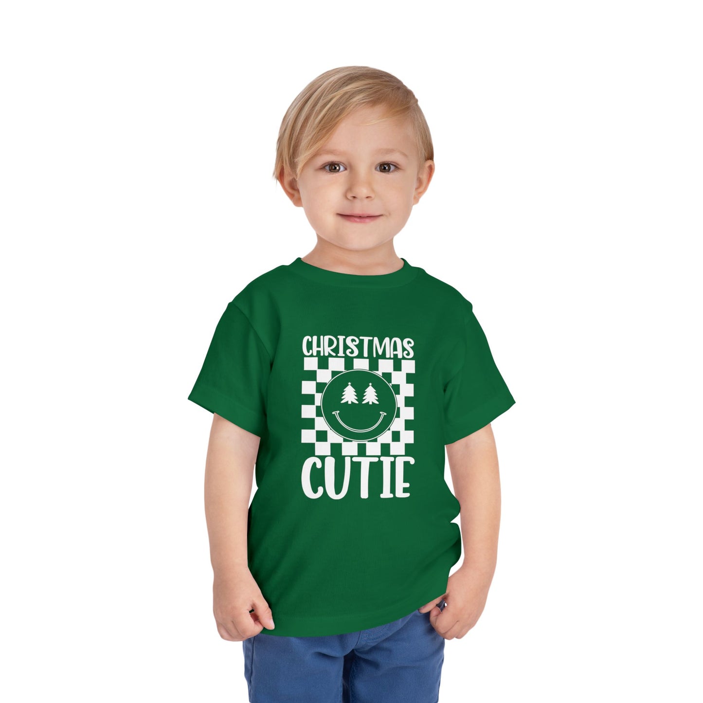 Christmas Cutie Toddler Short Sleeve Tee/Christmas Toddler Shirt